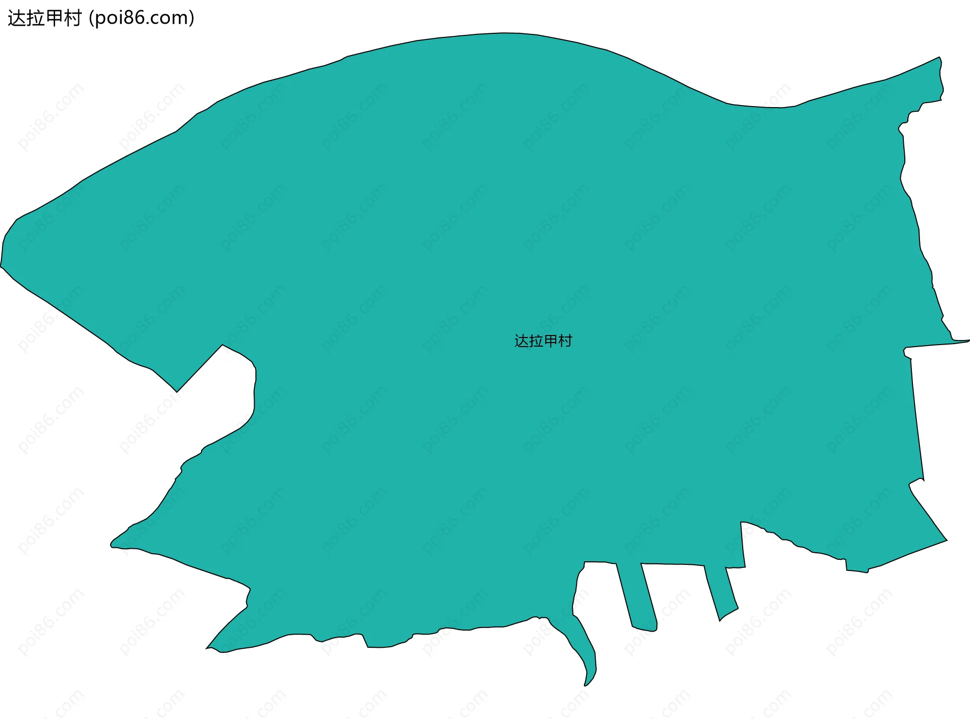达拉甲村边界地图
