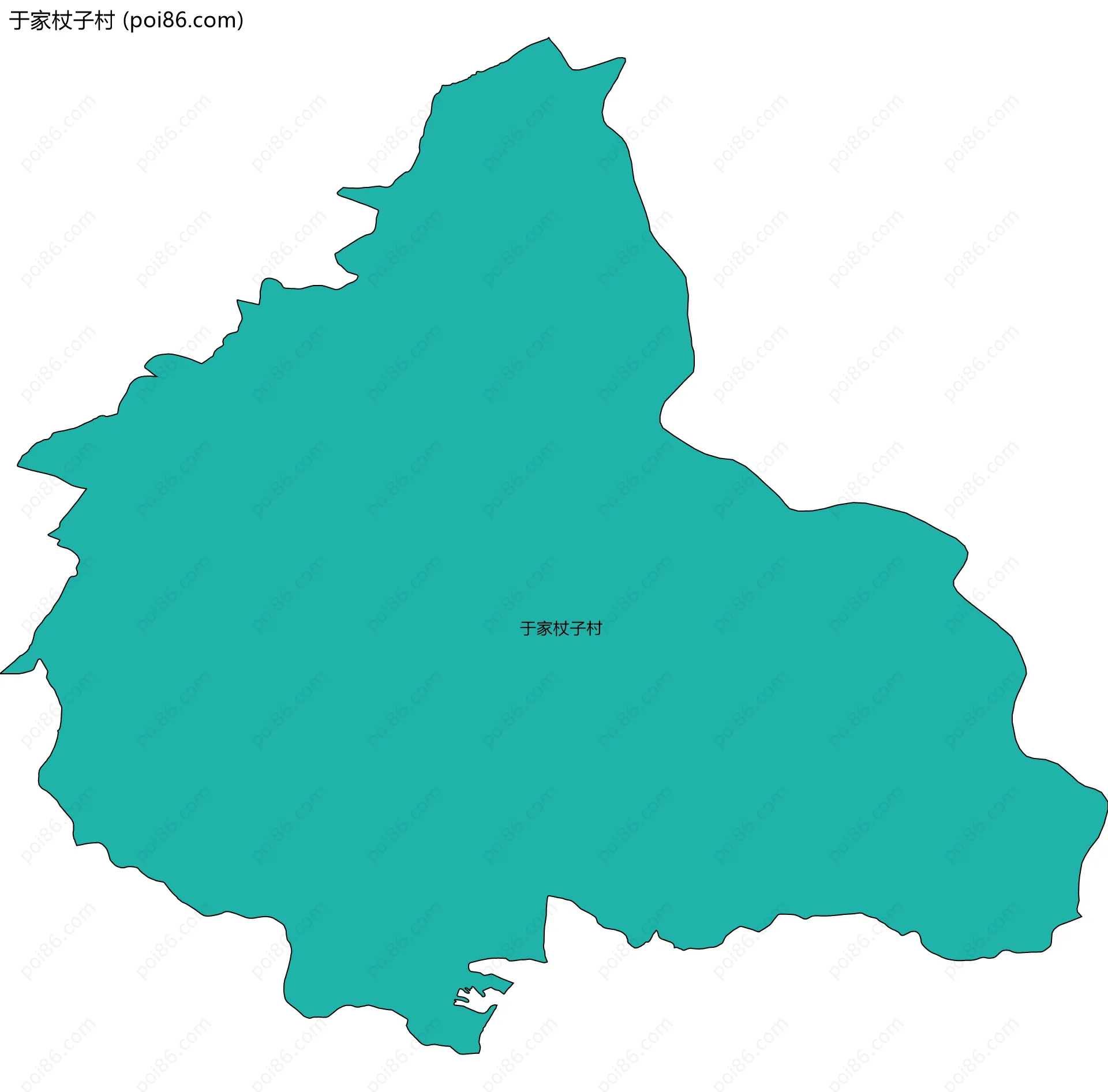 于家杖子村边界地图