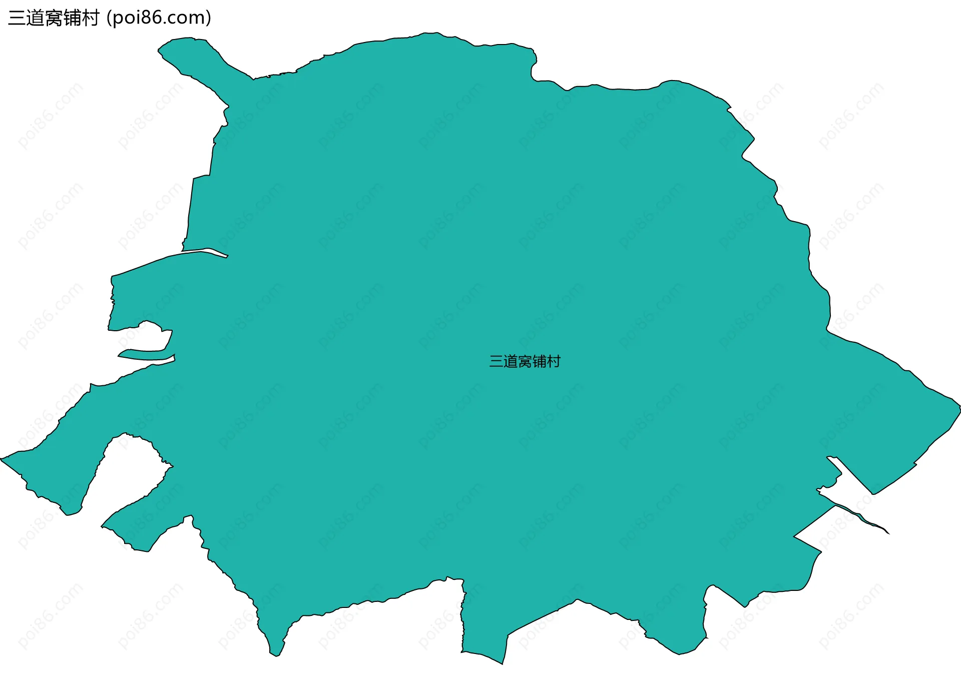 三道窝铺村边界地图