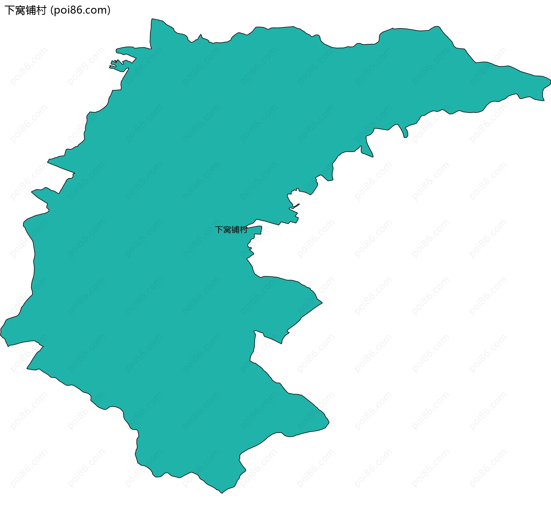 下窝铺村边界地图