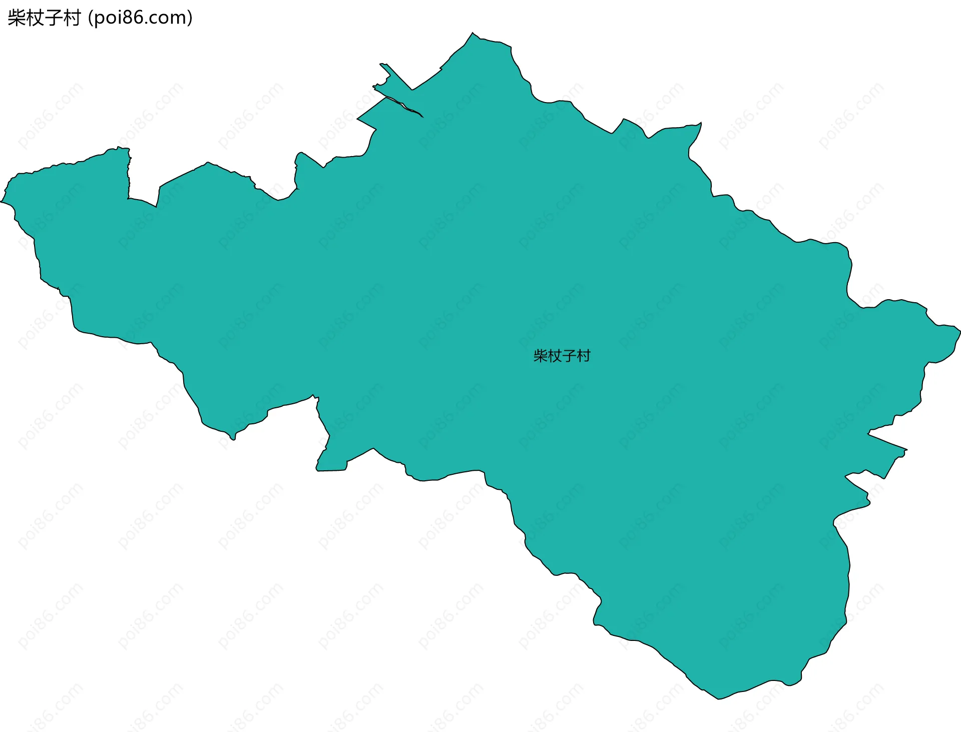 柴杖子村边界地图