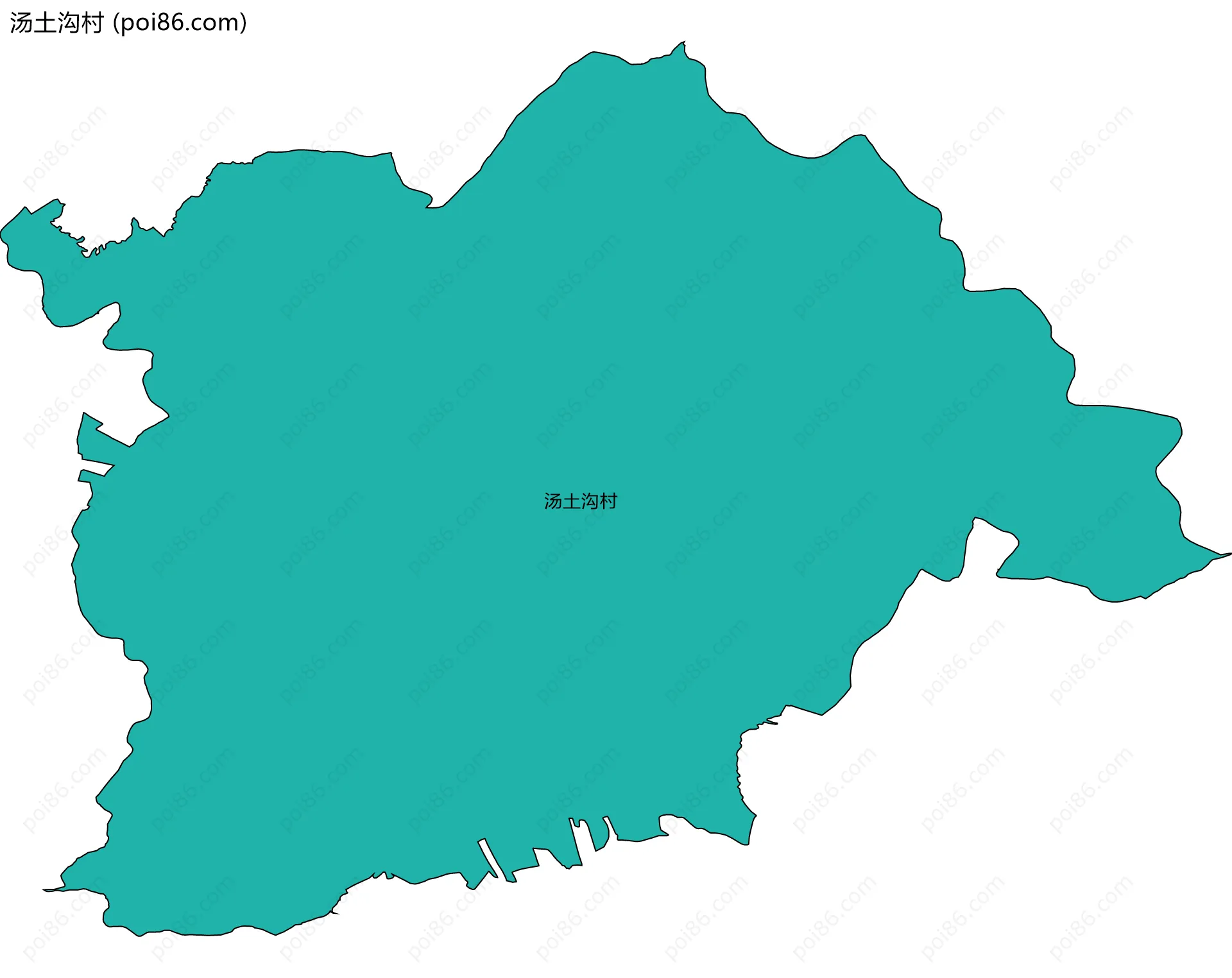 汤土沟村边界地图