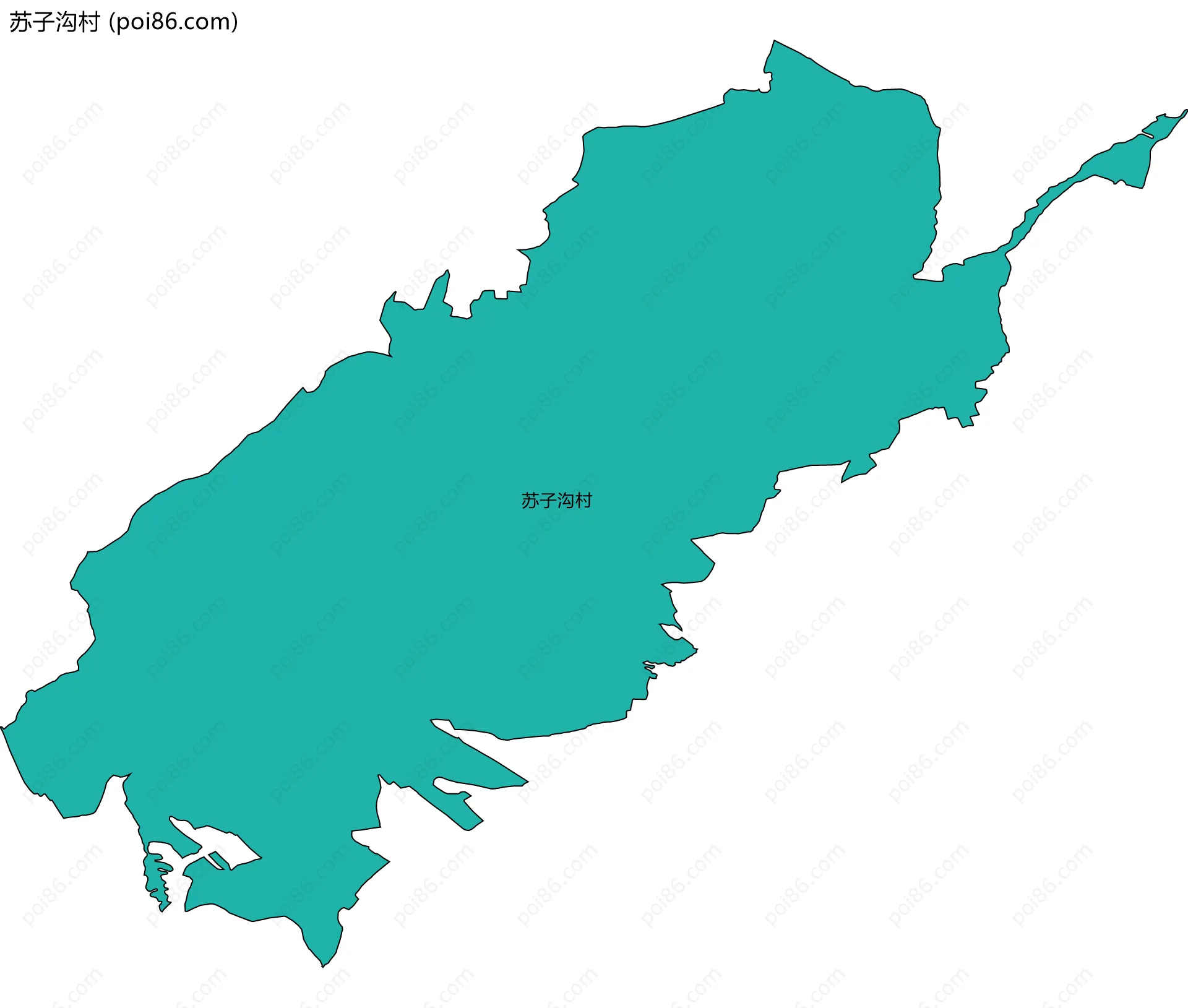 苏子沟村边界地图