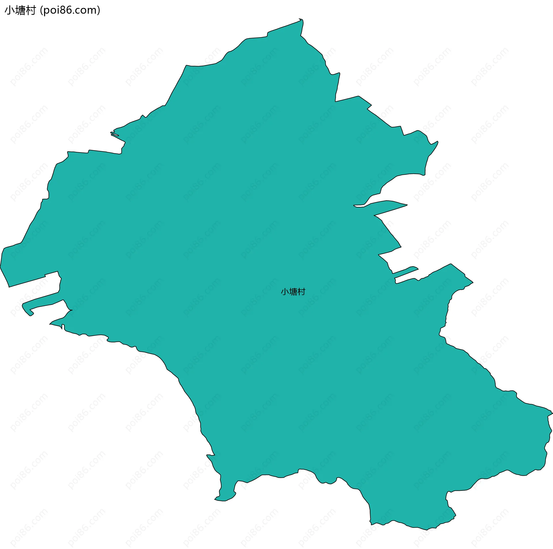 小塘村边界地图