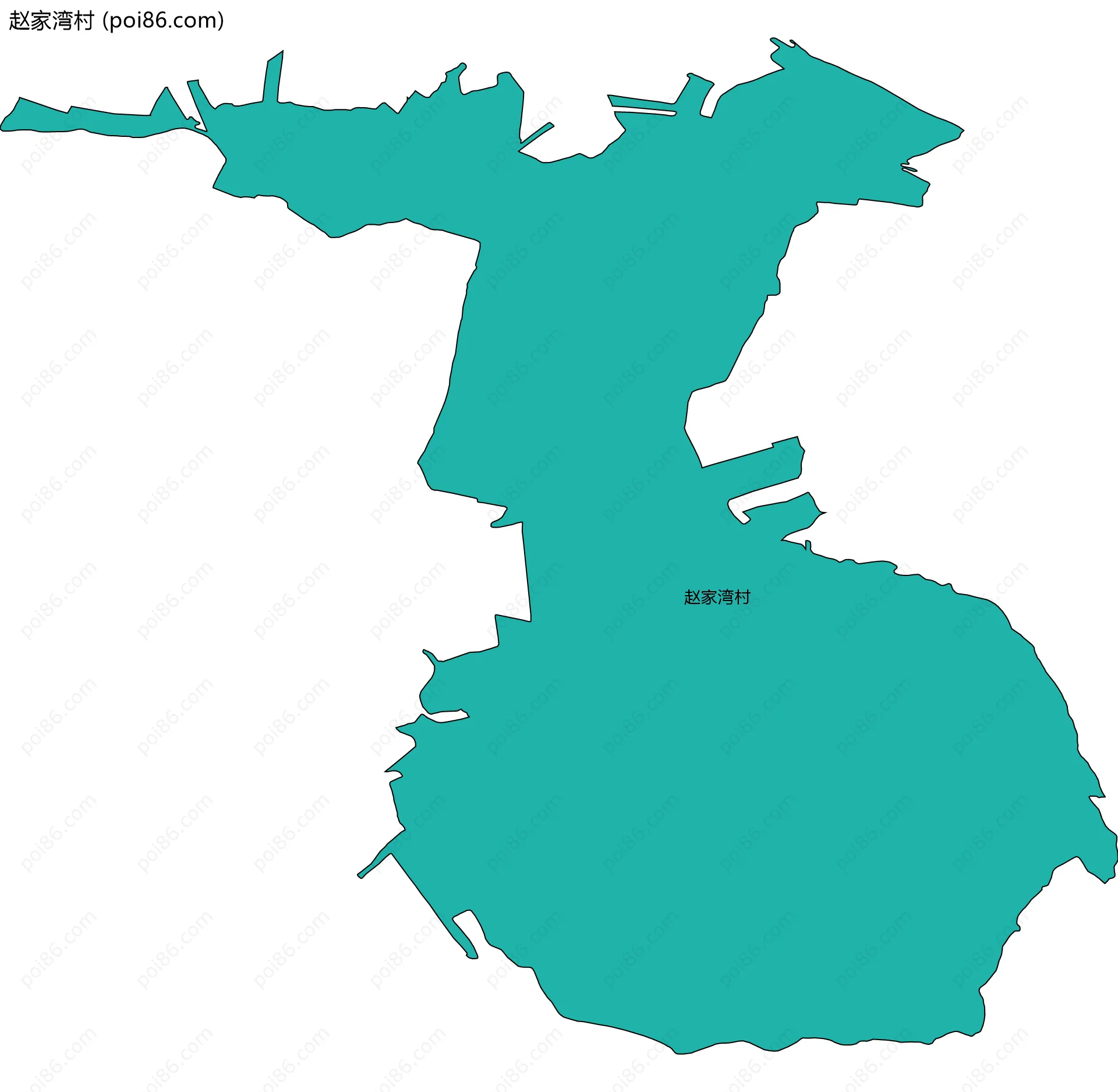 赵家湾村边界地图