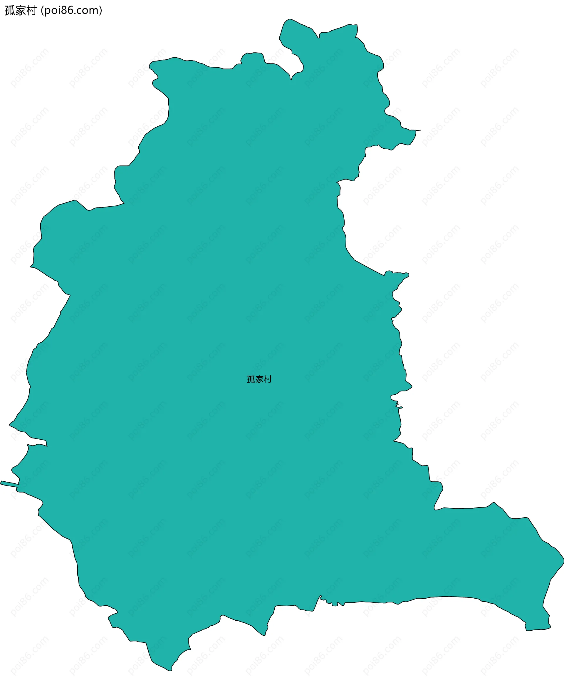 孤家村边界地图