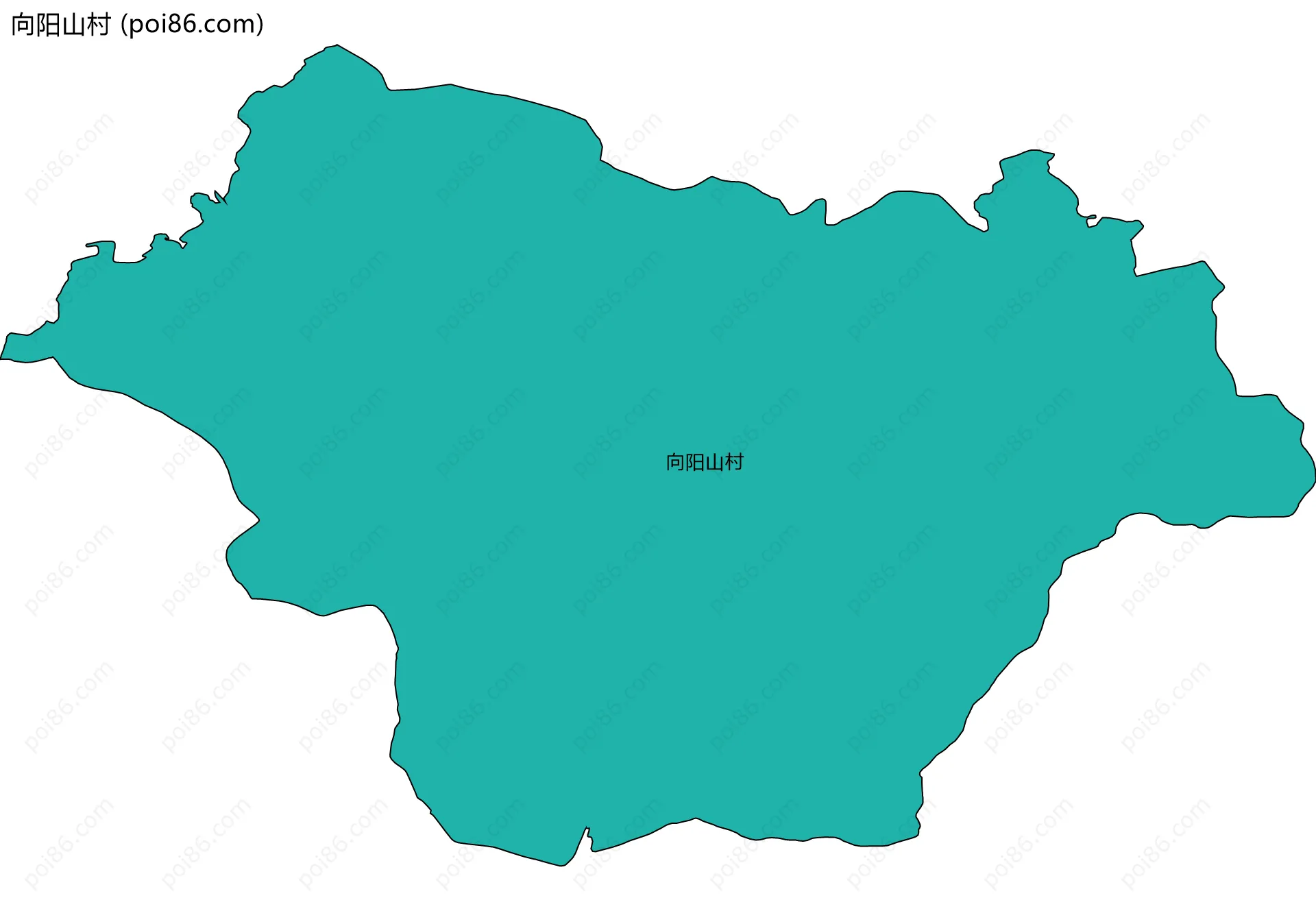向阳山村边界地图