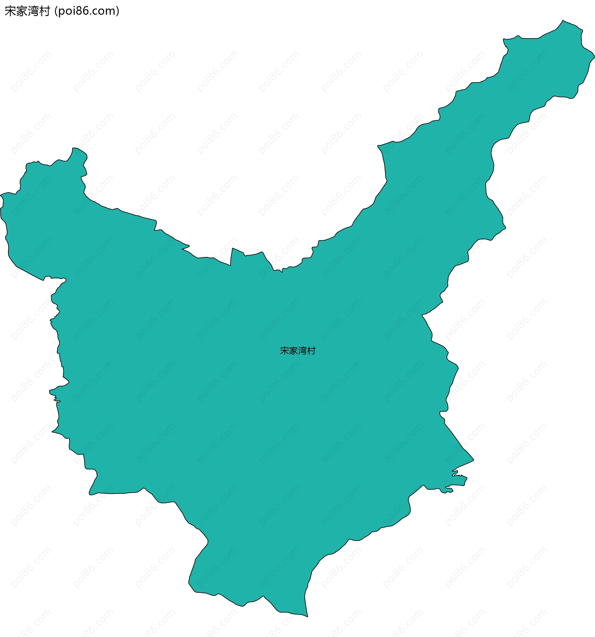 宋家湾村边界地图