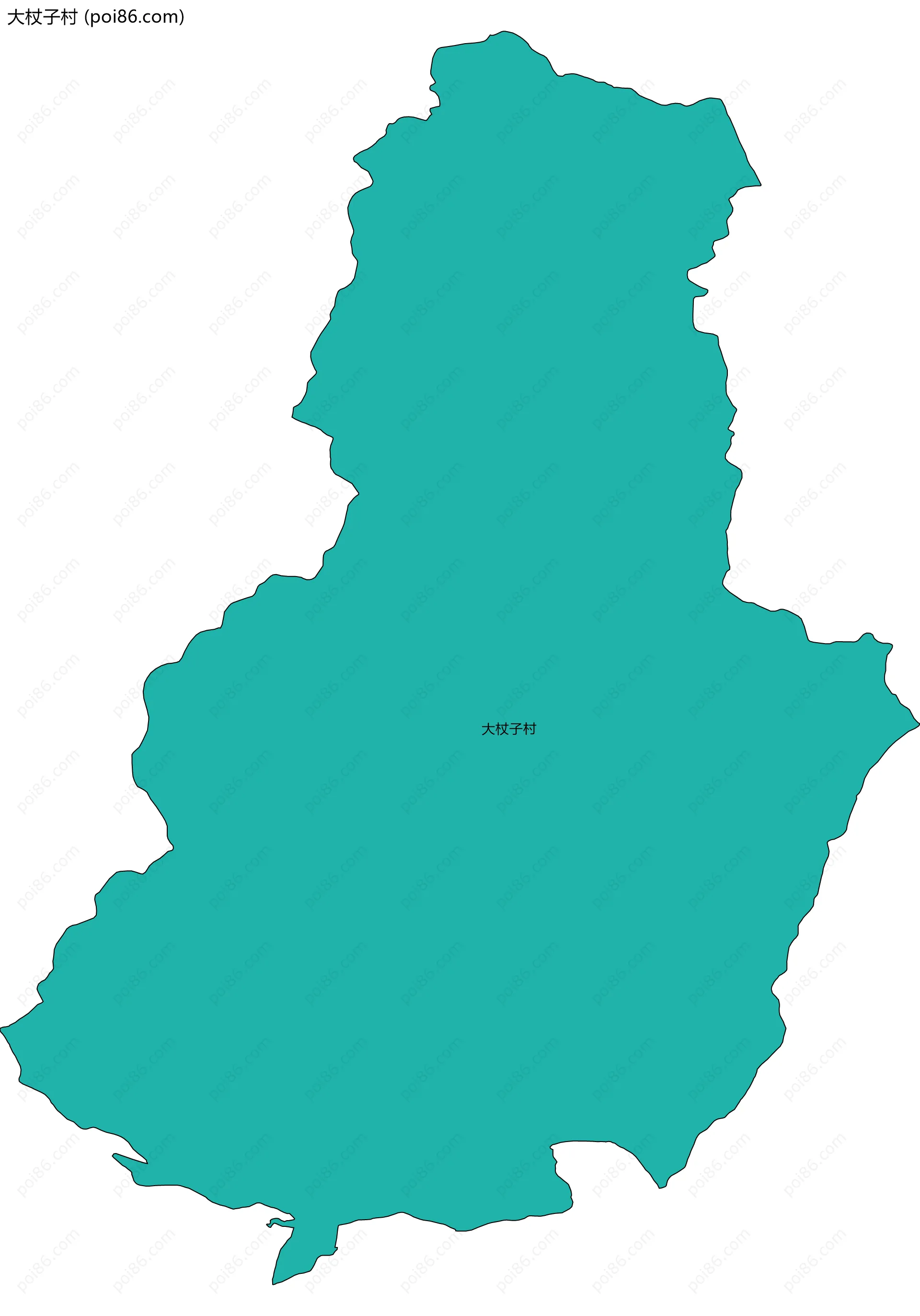 大杖子村边界地图