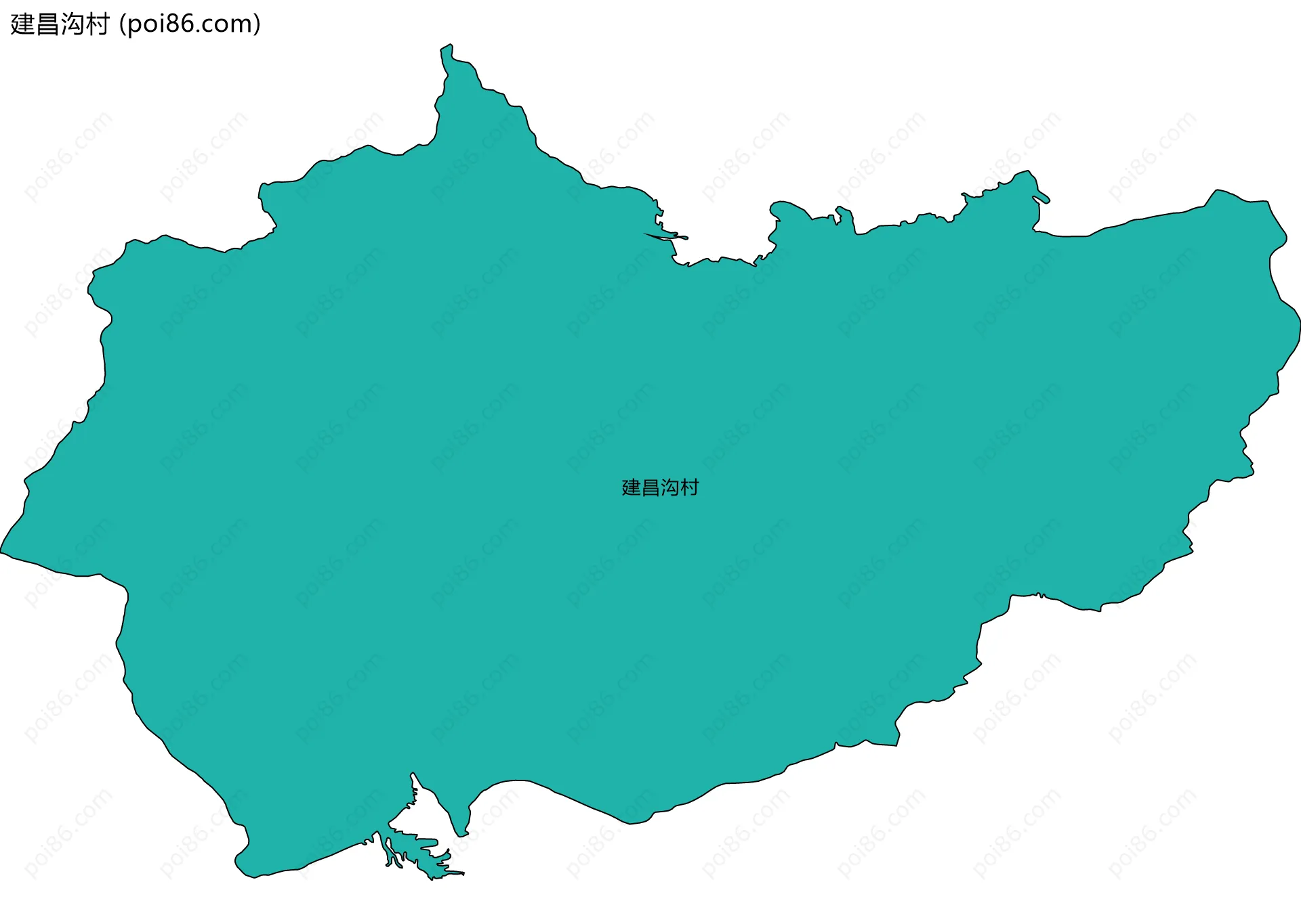 建昌沟村边界地图