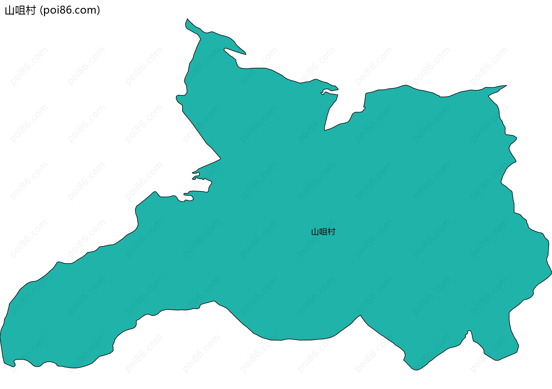 山咀村边界地图