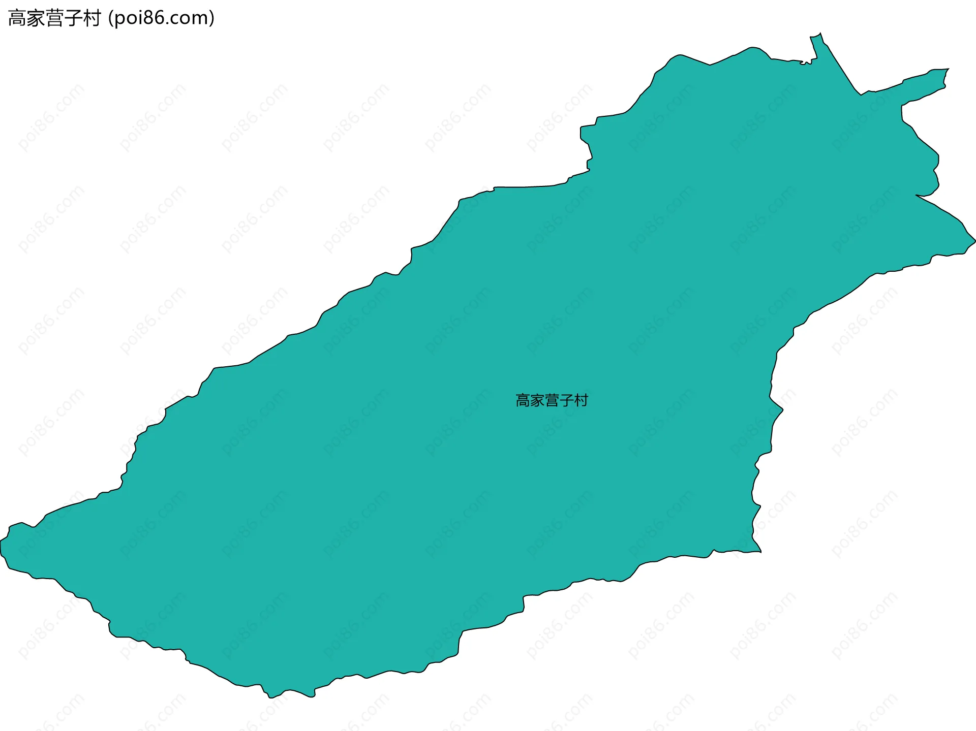 高家营子村边界地图