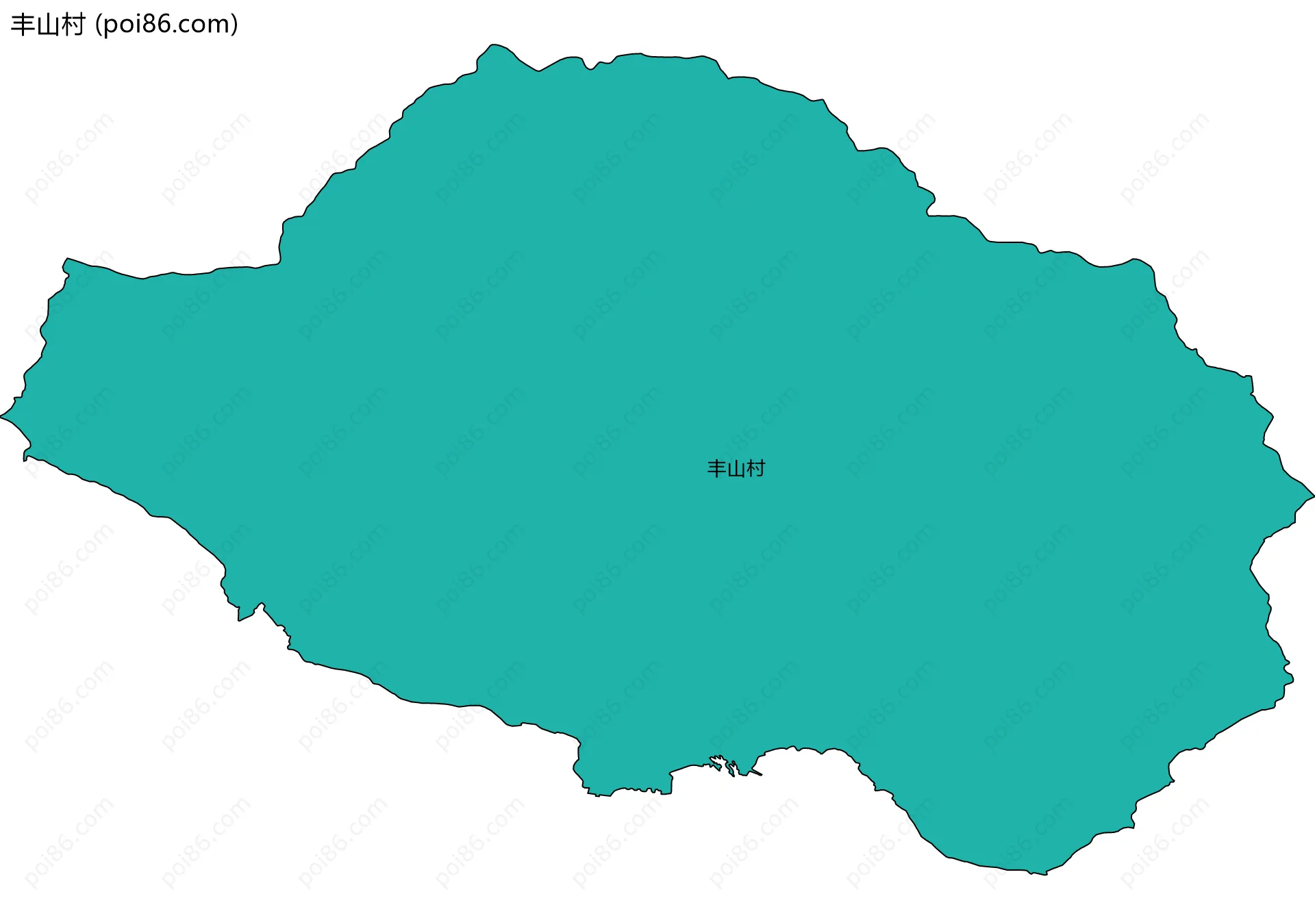 丰山村边界地图