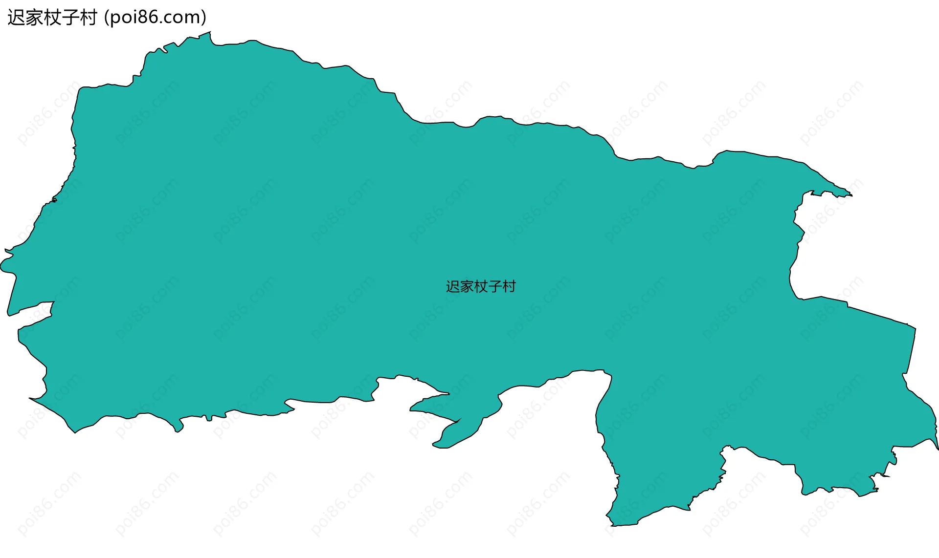 迟家杖子村边界地图