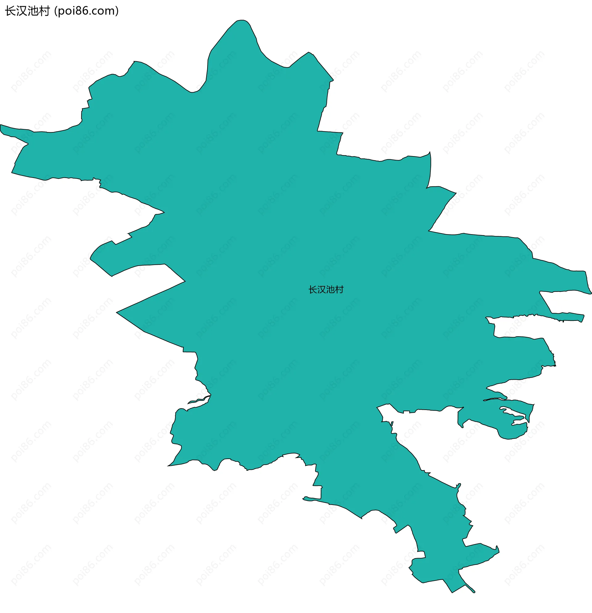 长汉池村边界地图