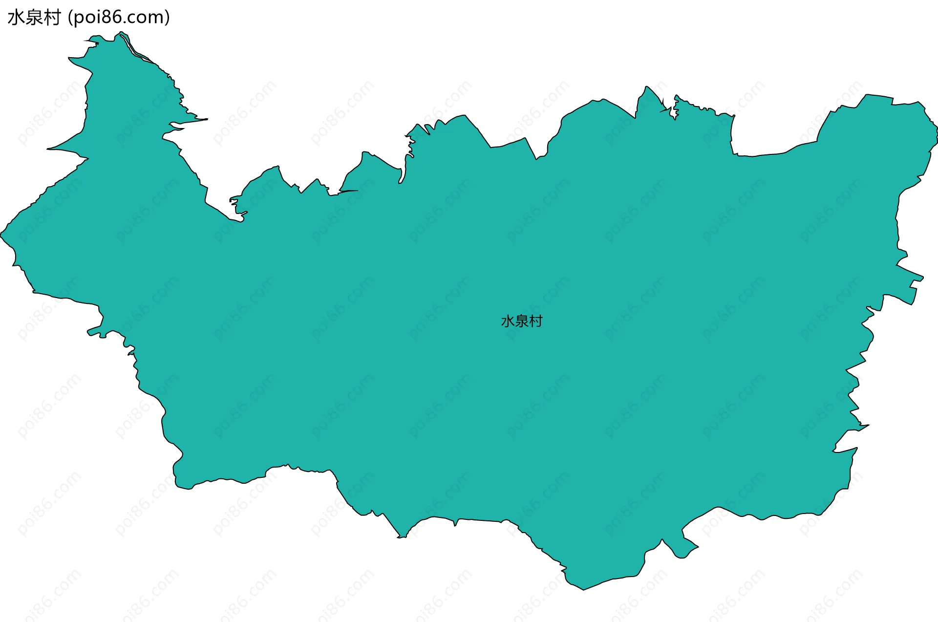 水泉村边界地图