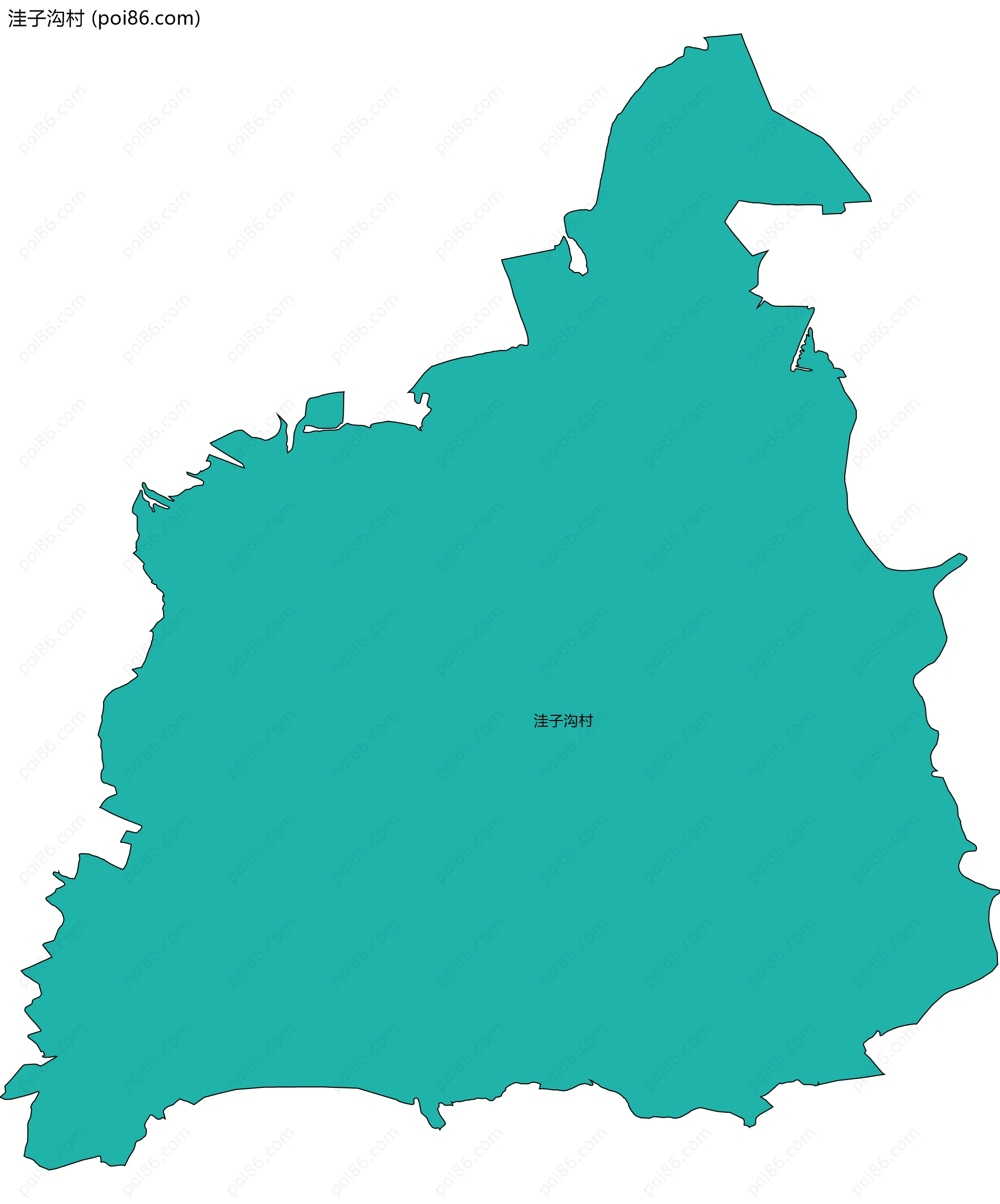 洼子沟村边界地图