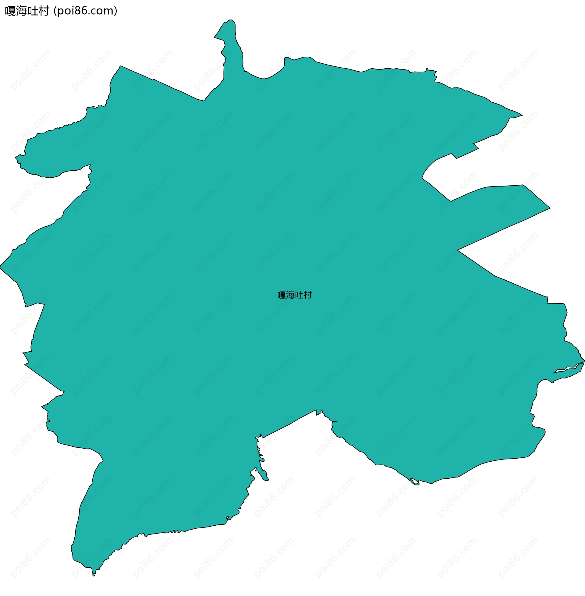 嘎海吐村边界地图