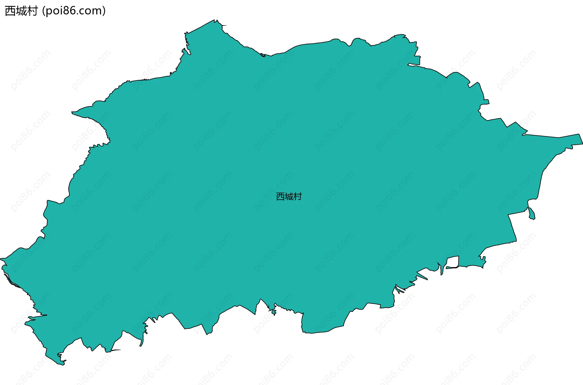 西城村边界地图