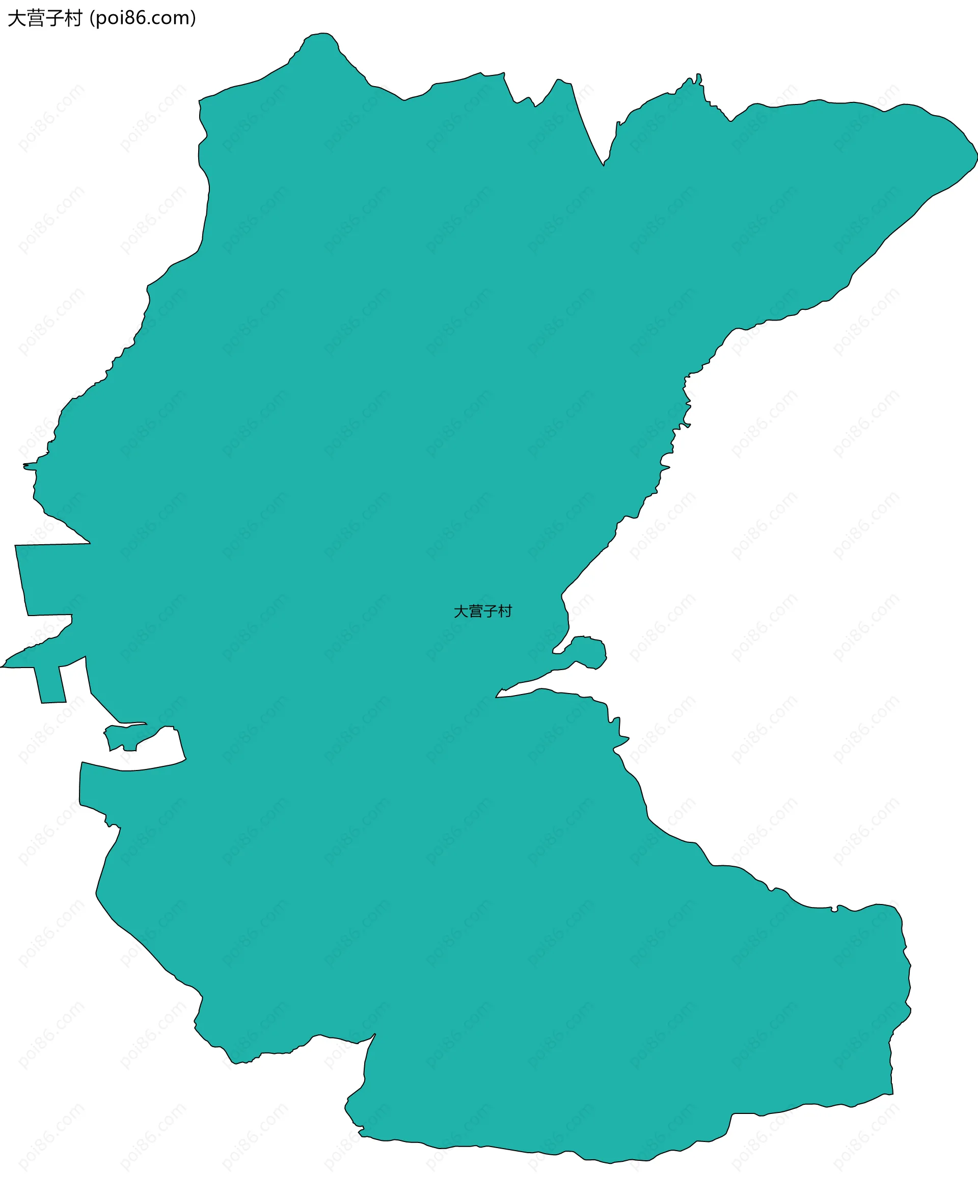 大营子村边界地图