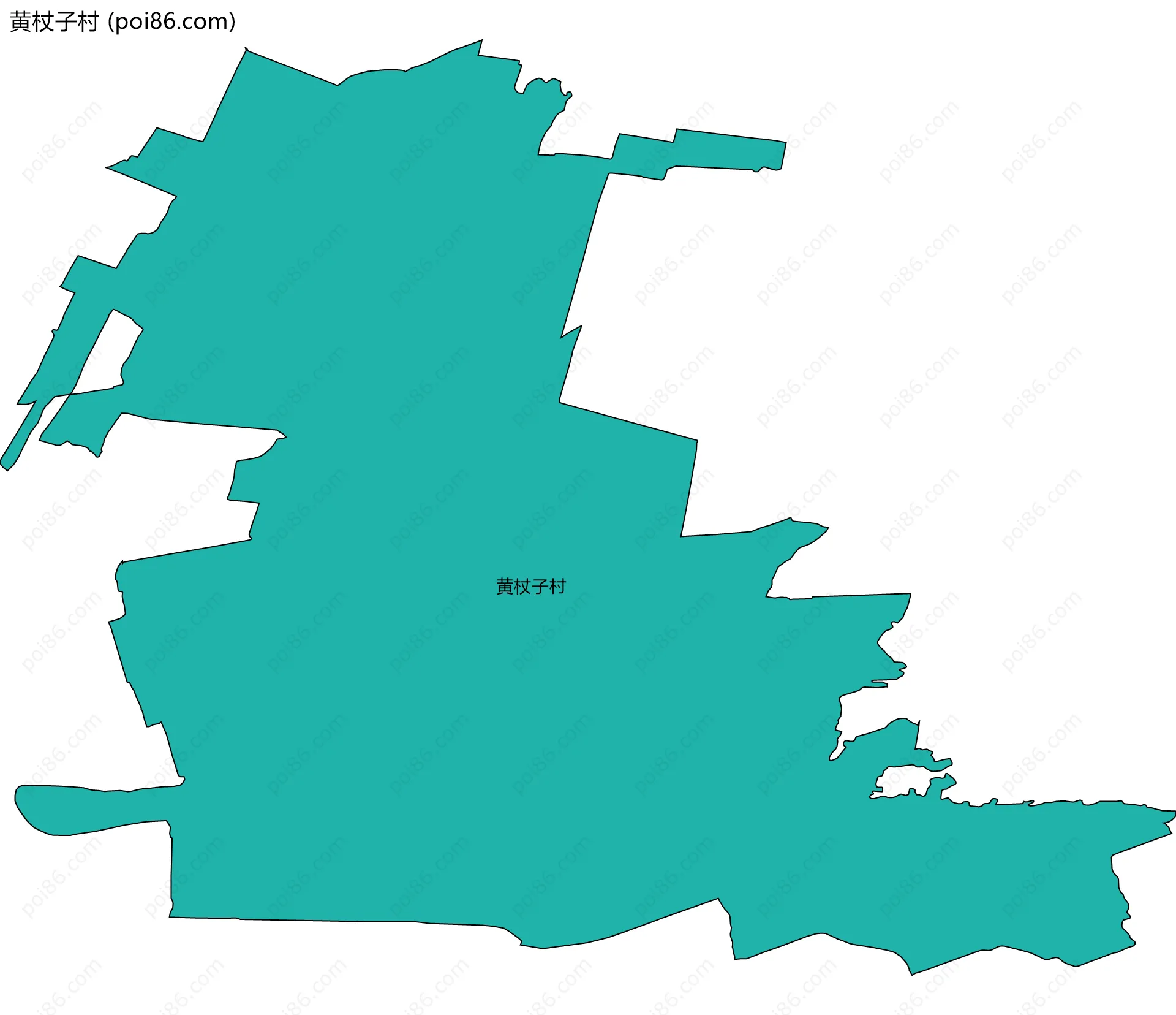 黄杖子村边界地图