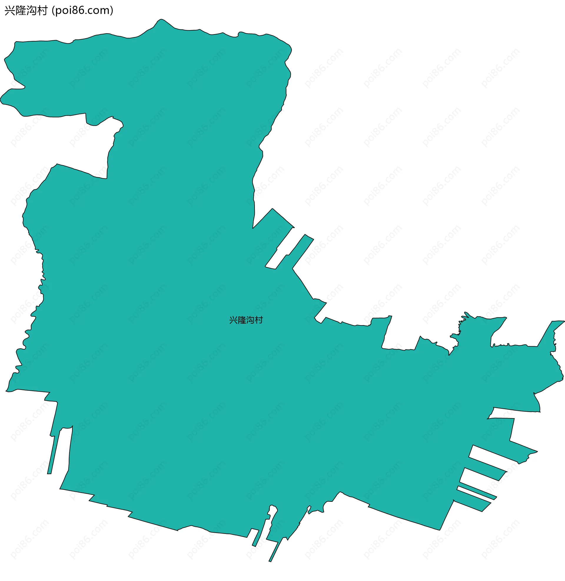 兴隆沟村边界地图