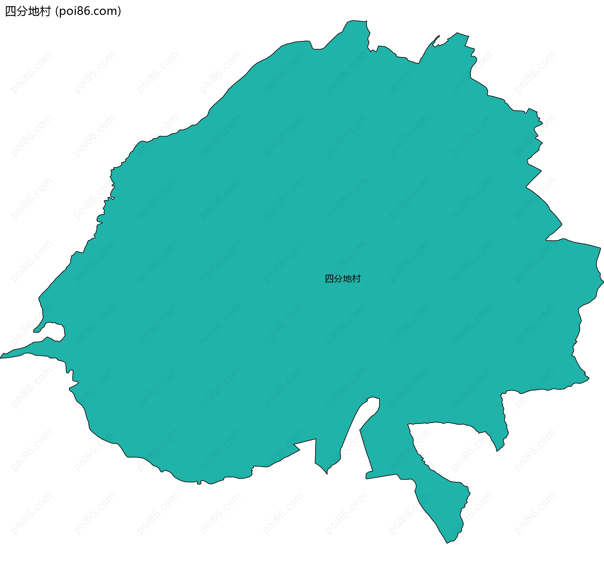 四分地村边界地图