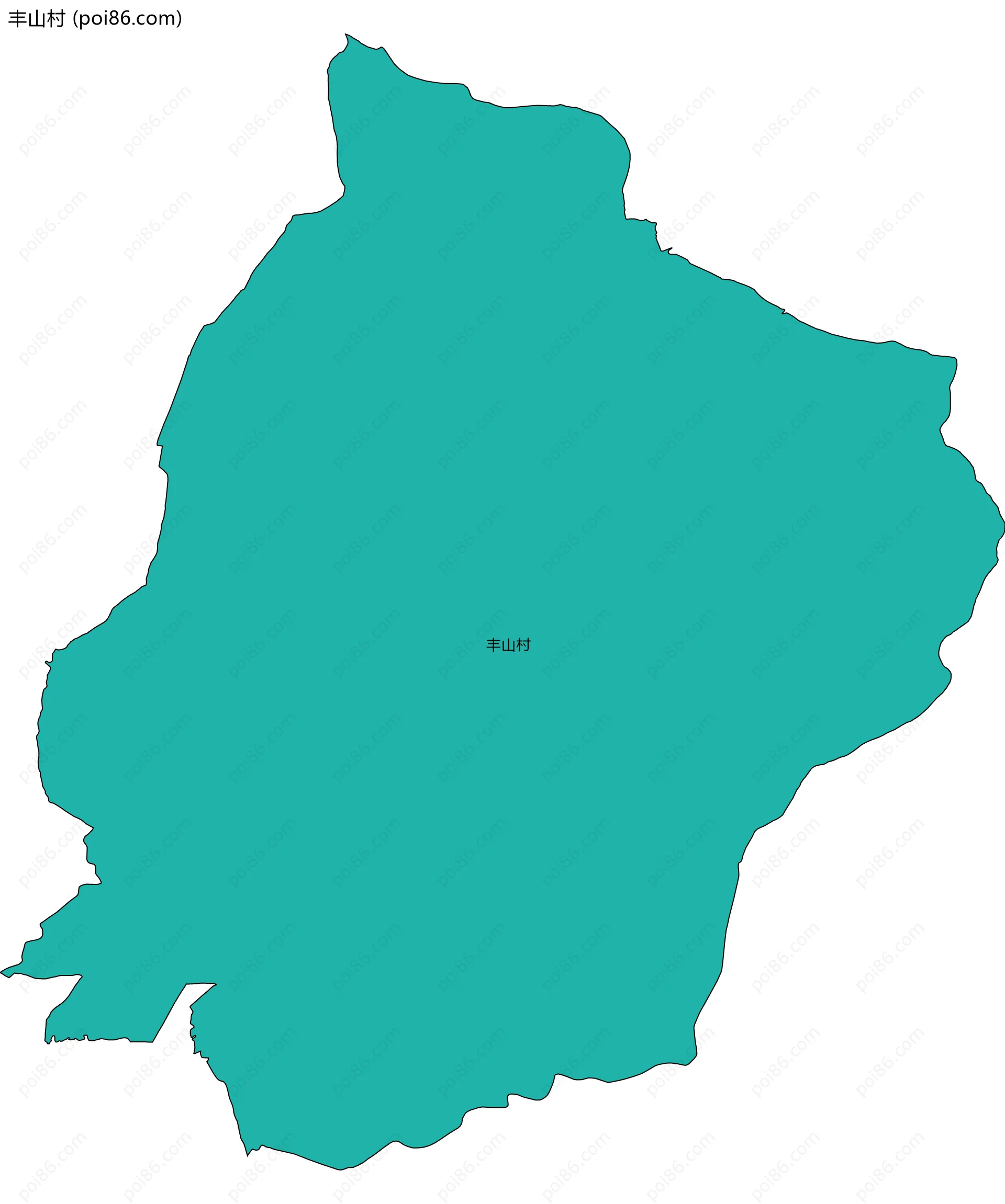 丰山村边界地图