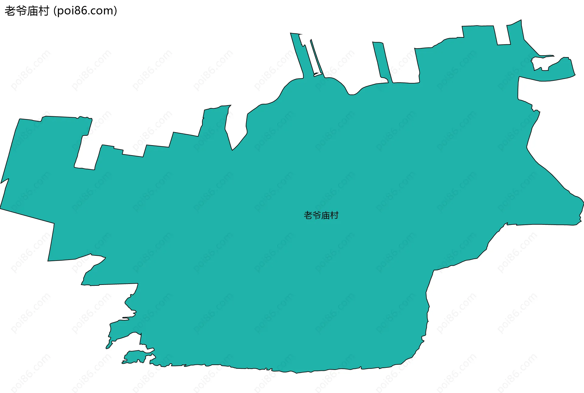 老爷庙村边界地图