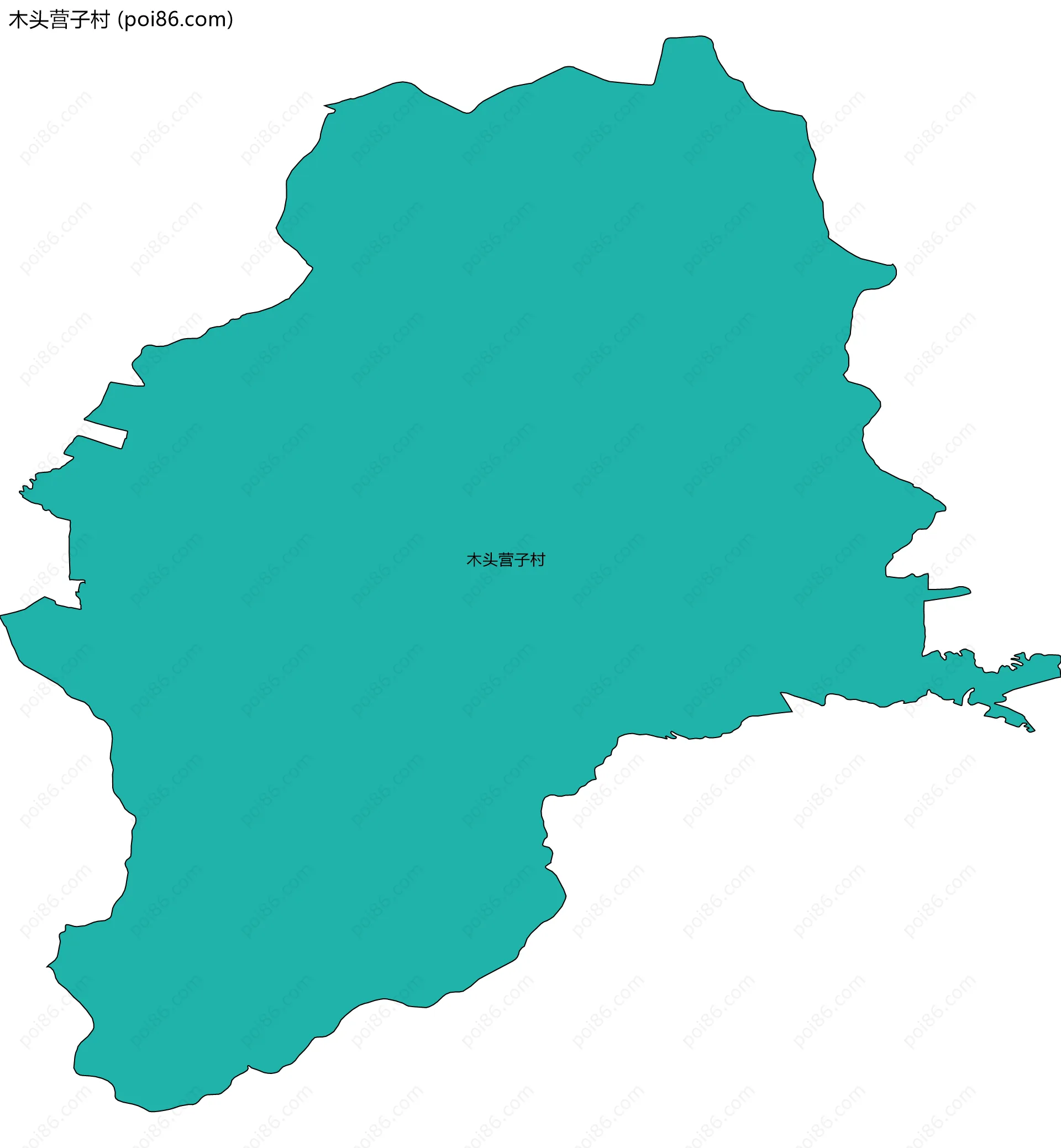 木头营子村边界地图