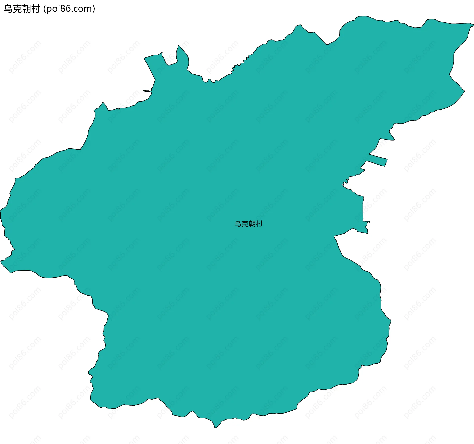 乌克朝村边界地图