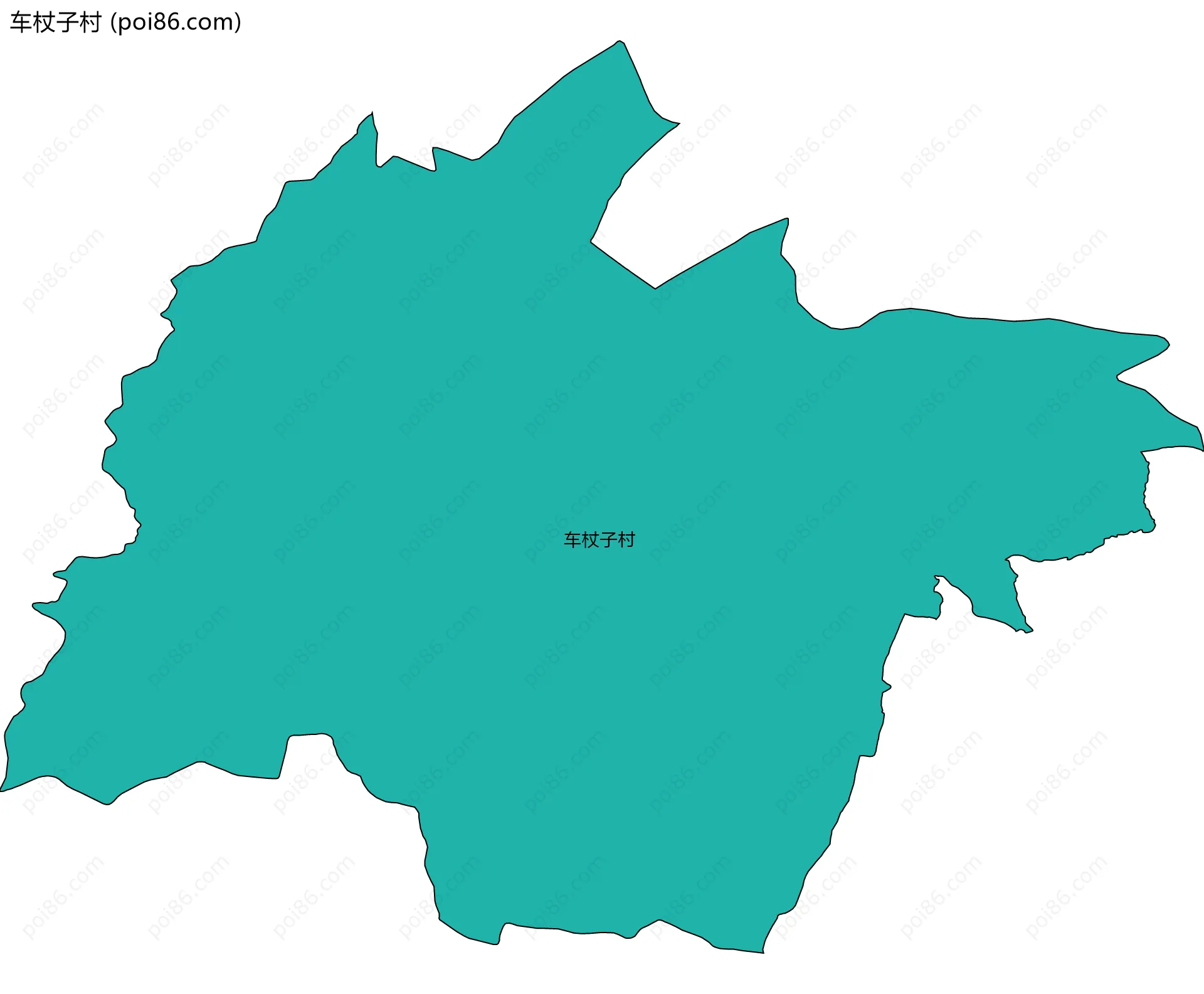 车杖子村边界地图