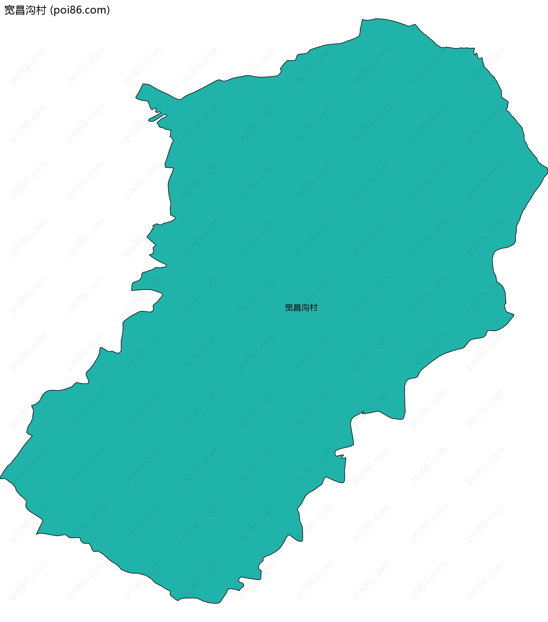 宽昌沟村边界地图