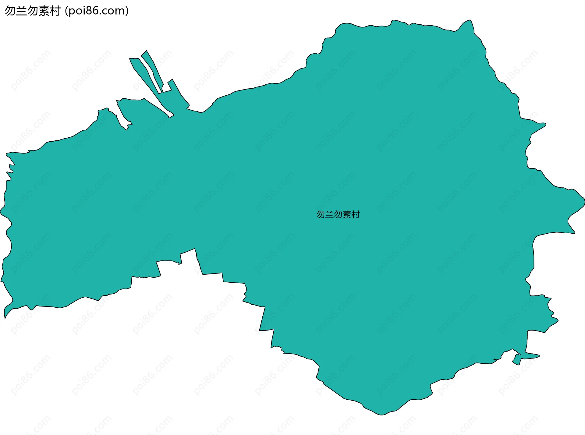 勿兰勿素村边界地图