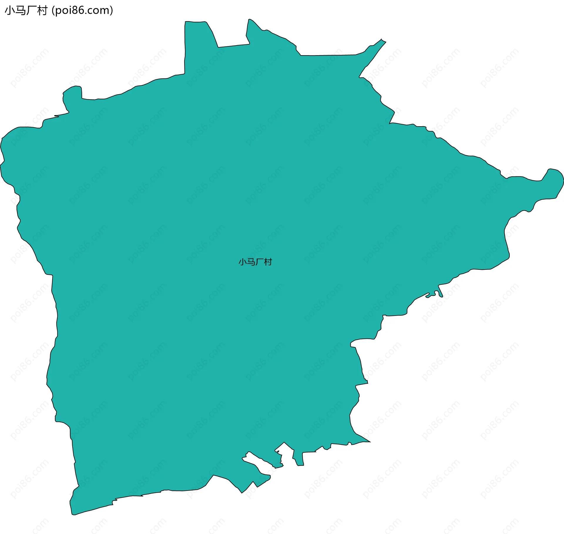 小马厂村边界地图