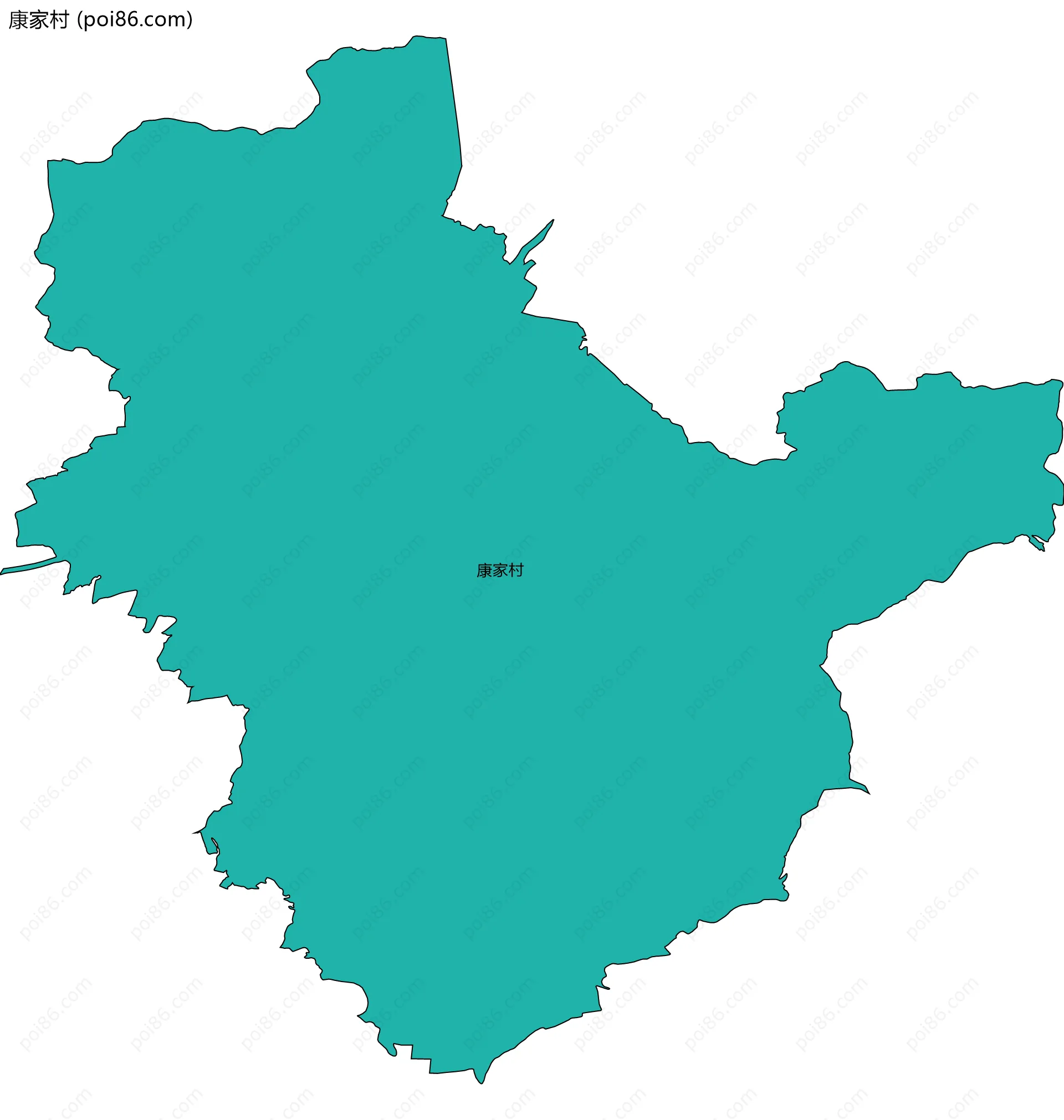 康家村边界地图