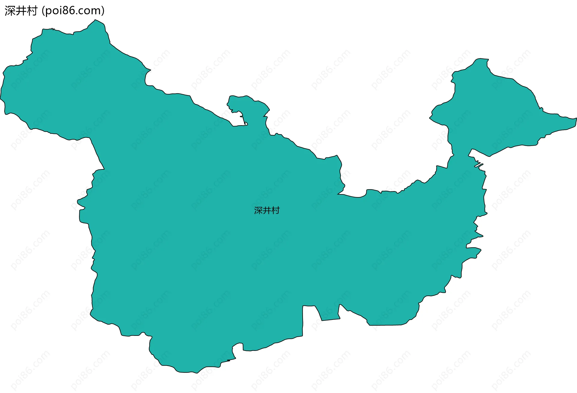 深井村边界地图