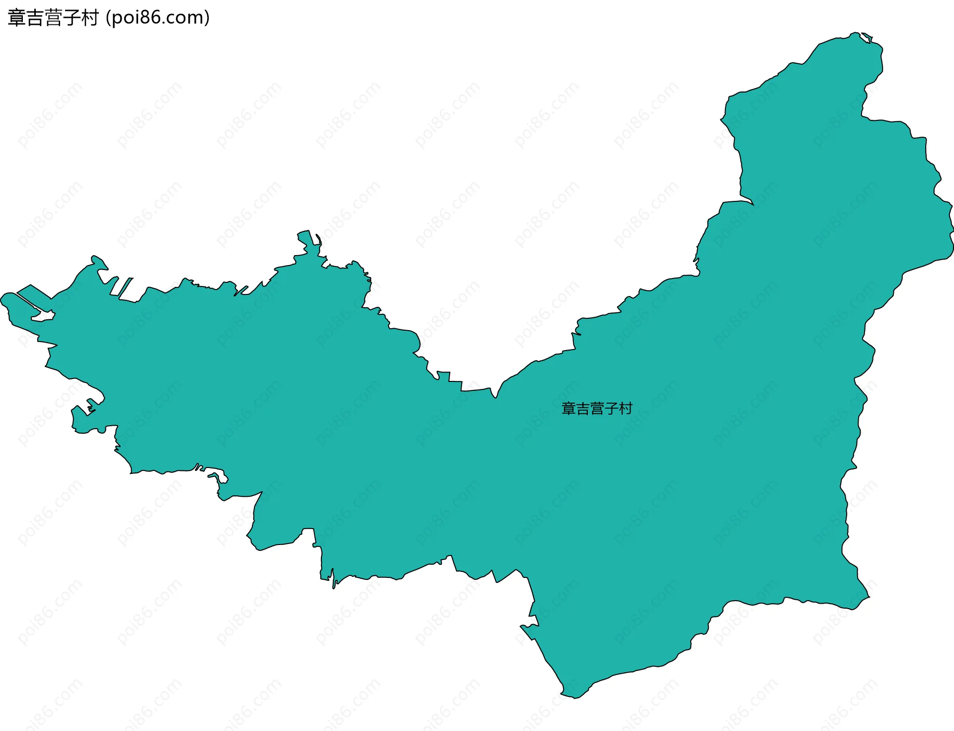 章吉营子村边界地图