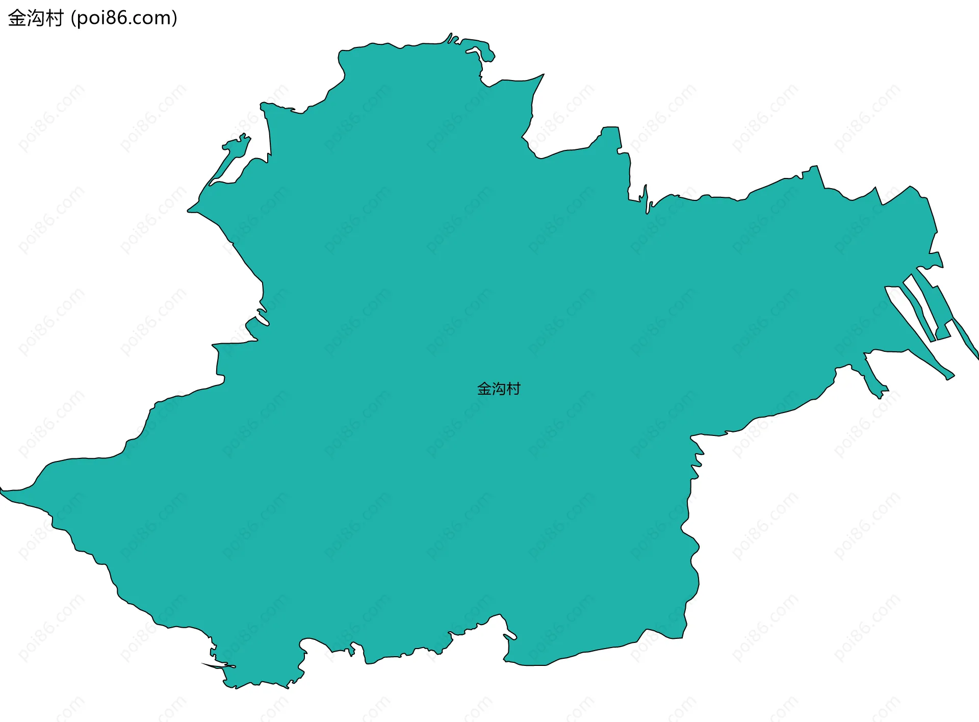 金沟村边界地图