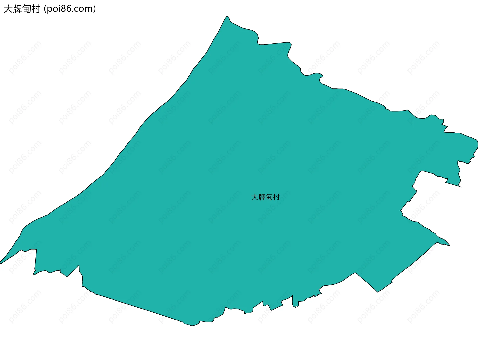 大牌甸村边界地图