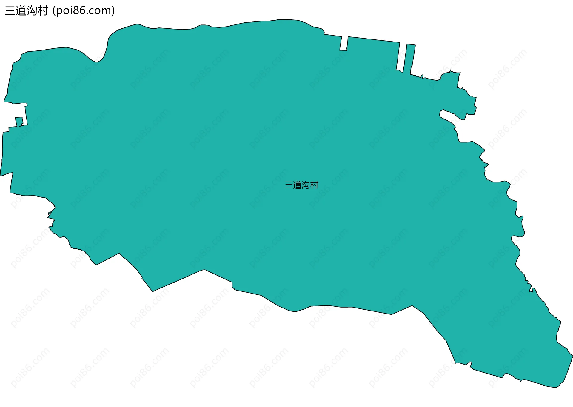 三道沟村边界地图