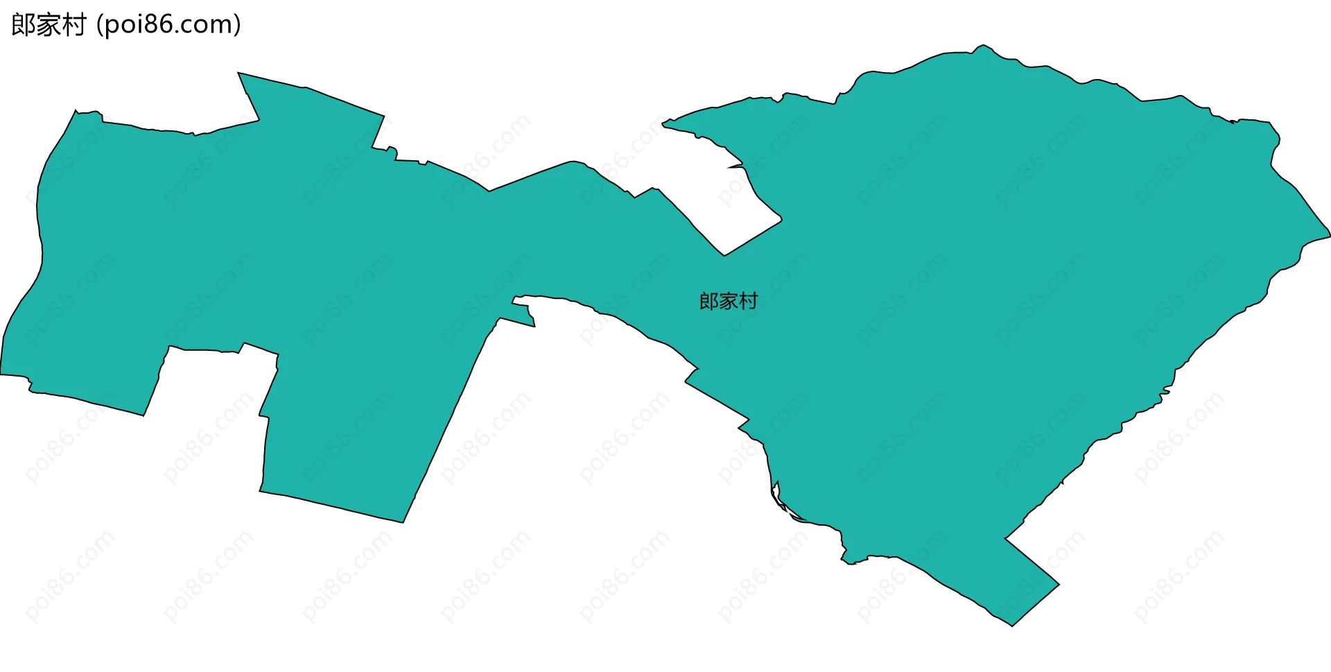 郎家村边界地图