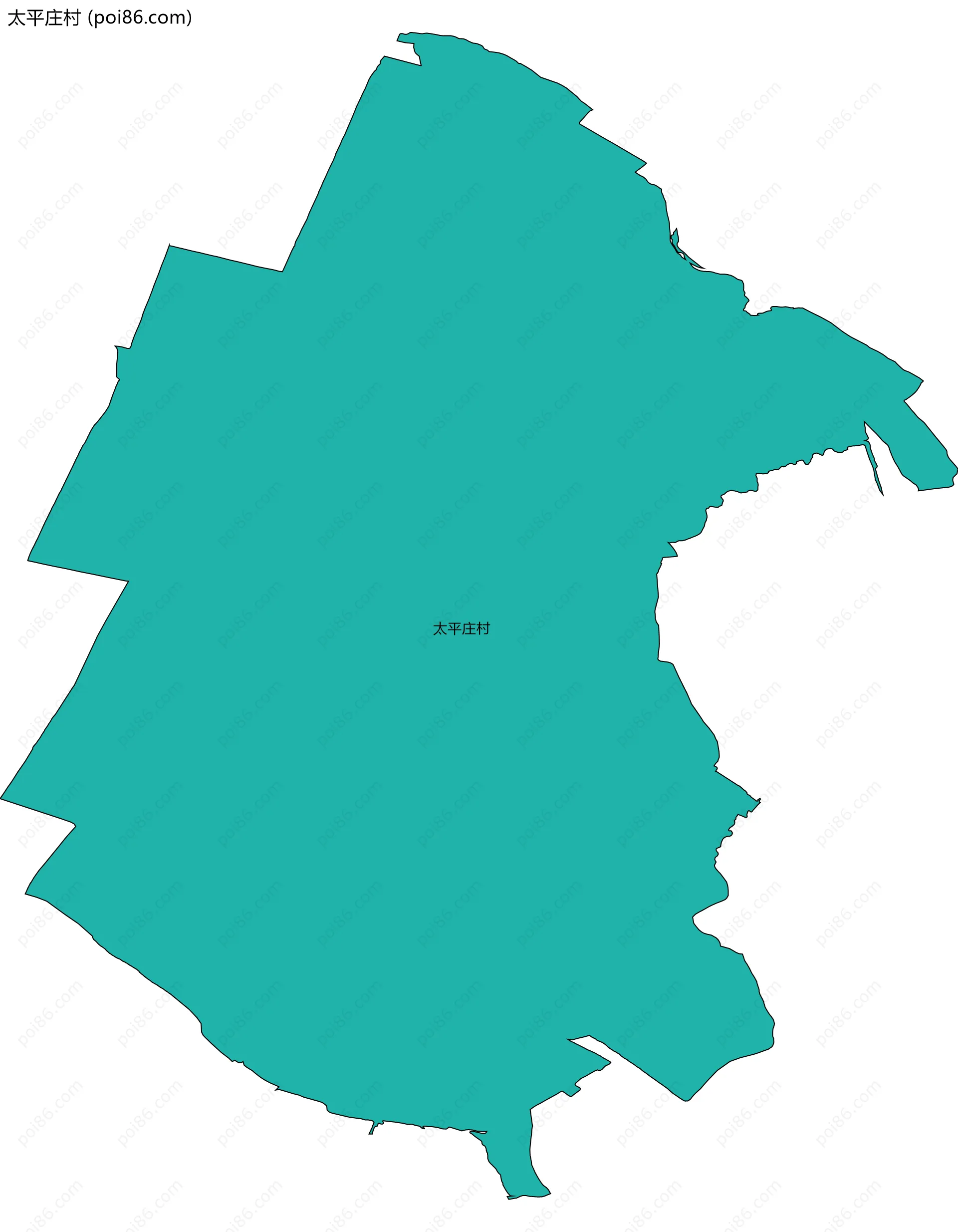 太平庄村边界地图