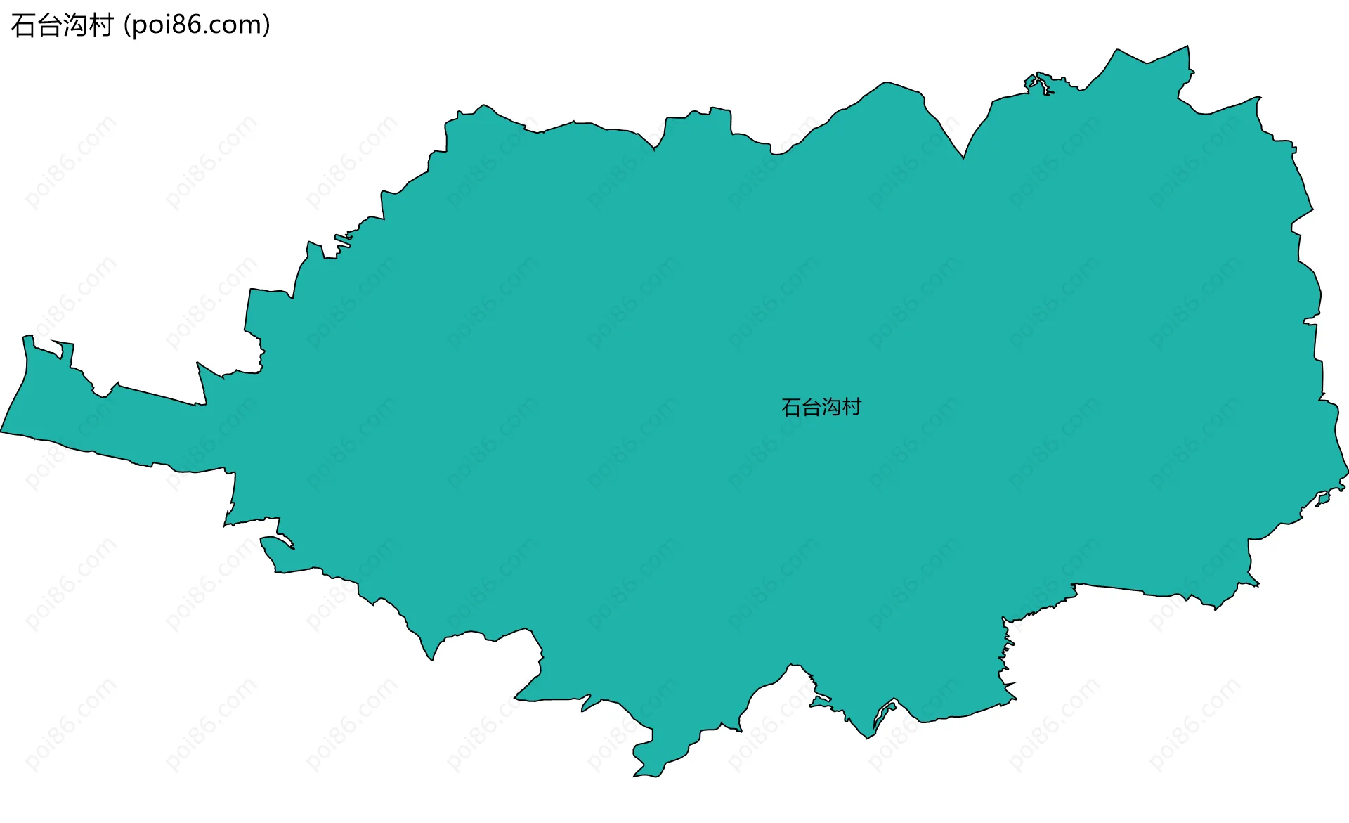 石台沟村边界地图