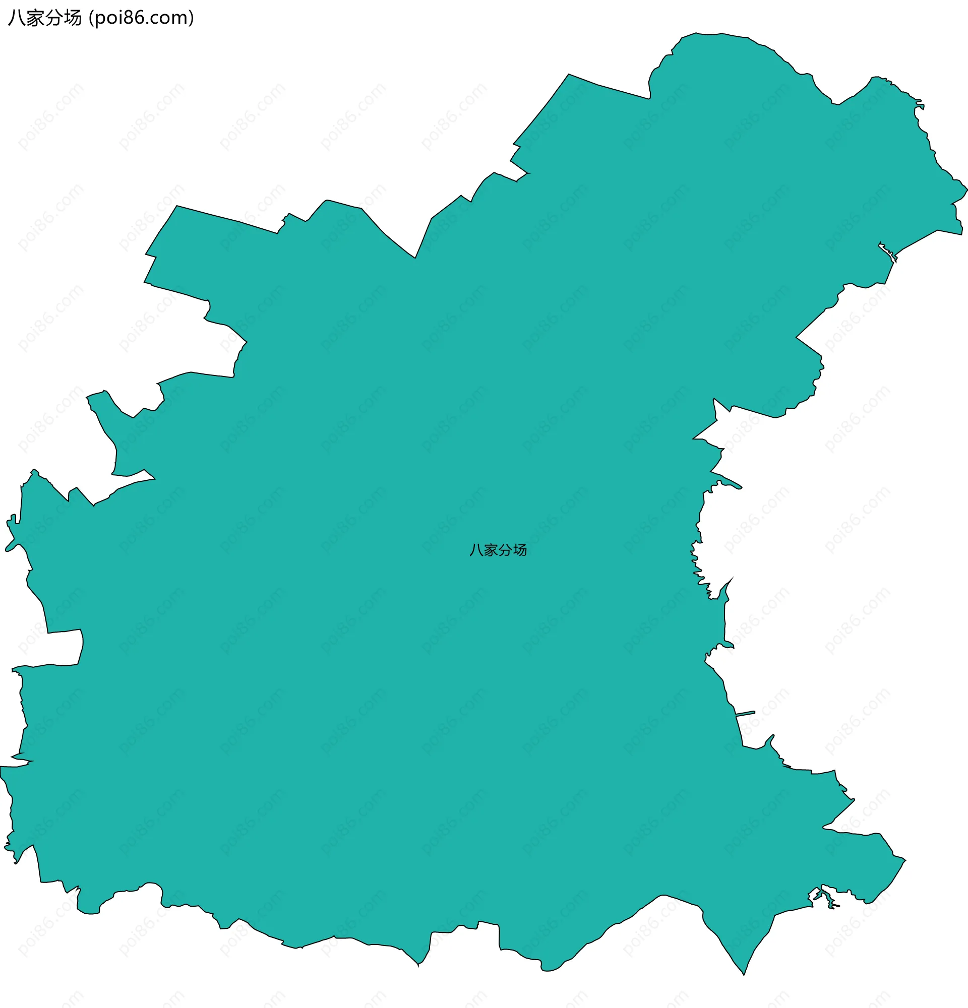 八家分场边界地图