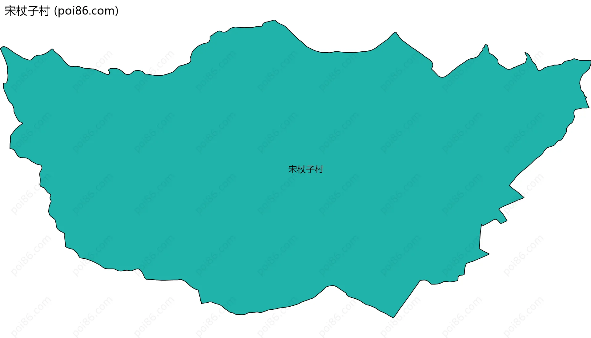 宋杖子村边界地图