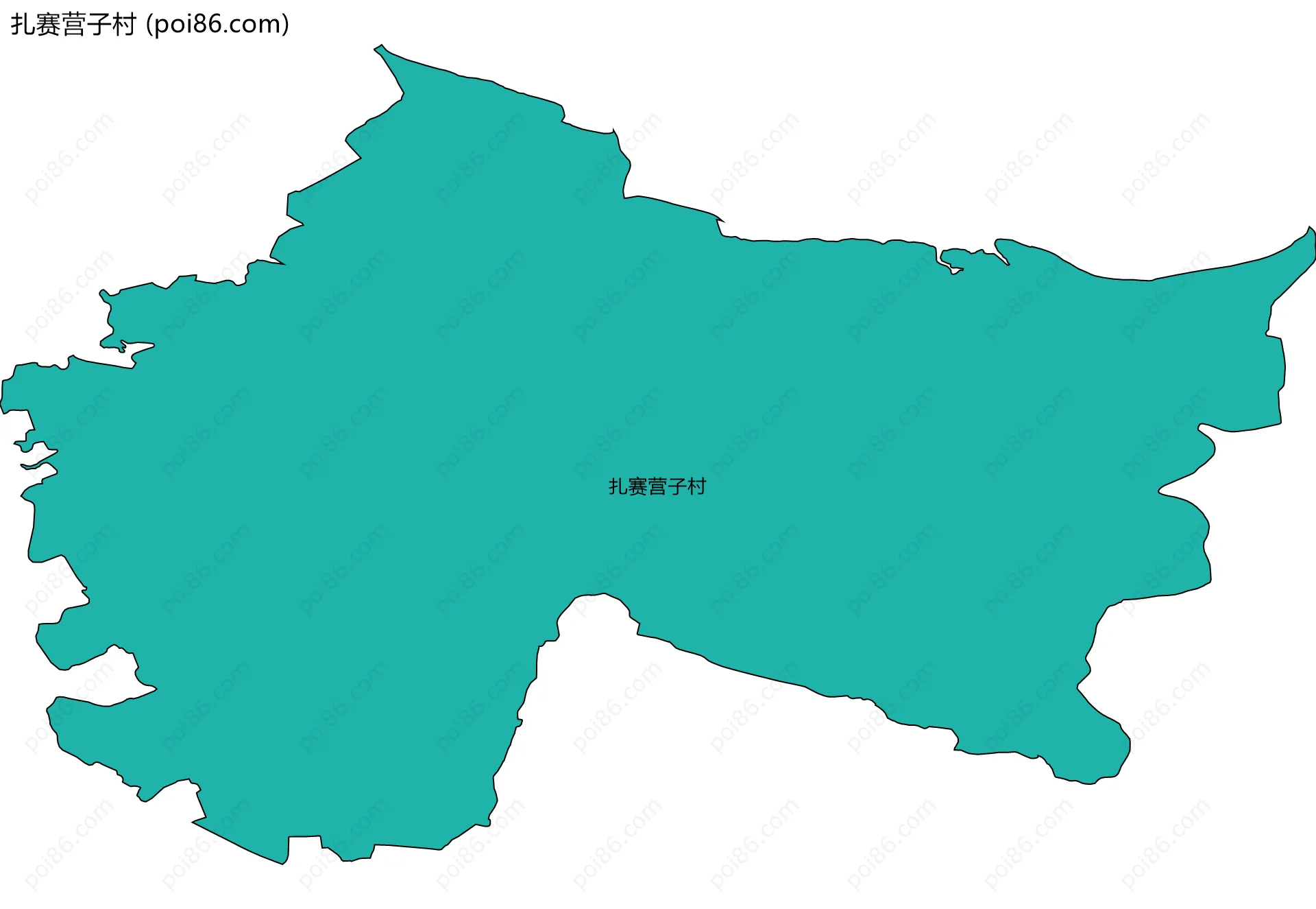 扎赛营子村边界地图