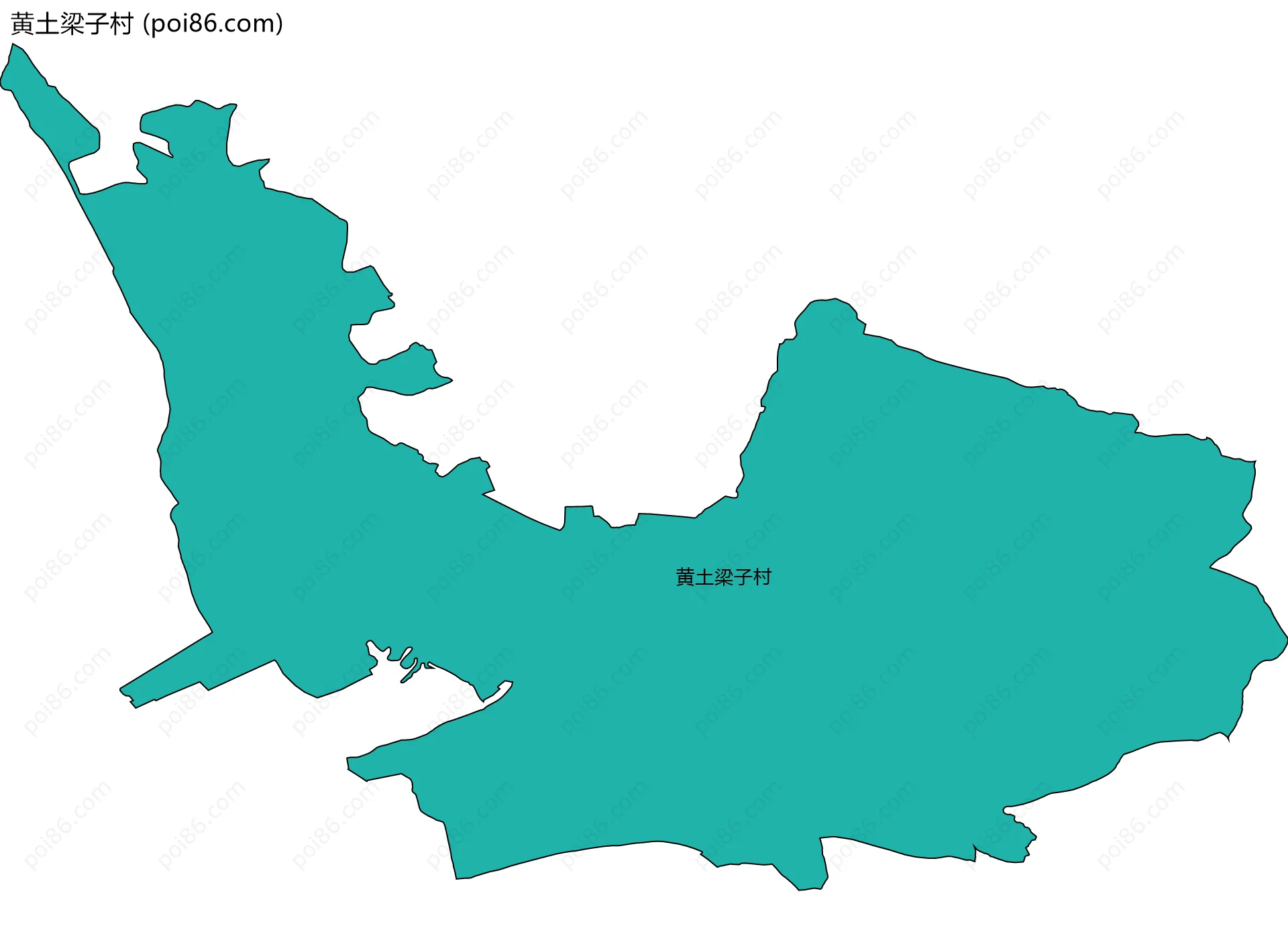 黄土梁子村边界地图