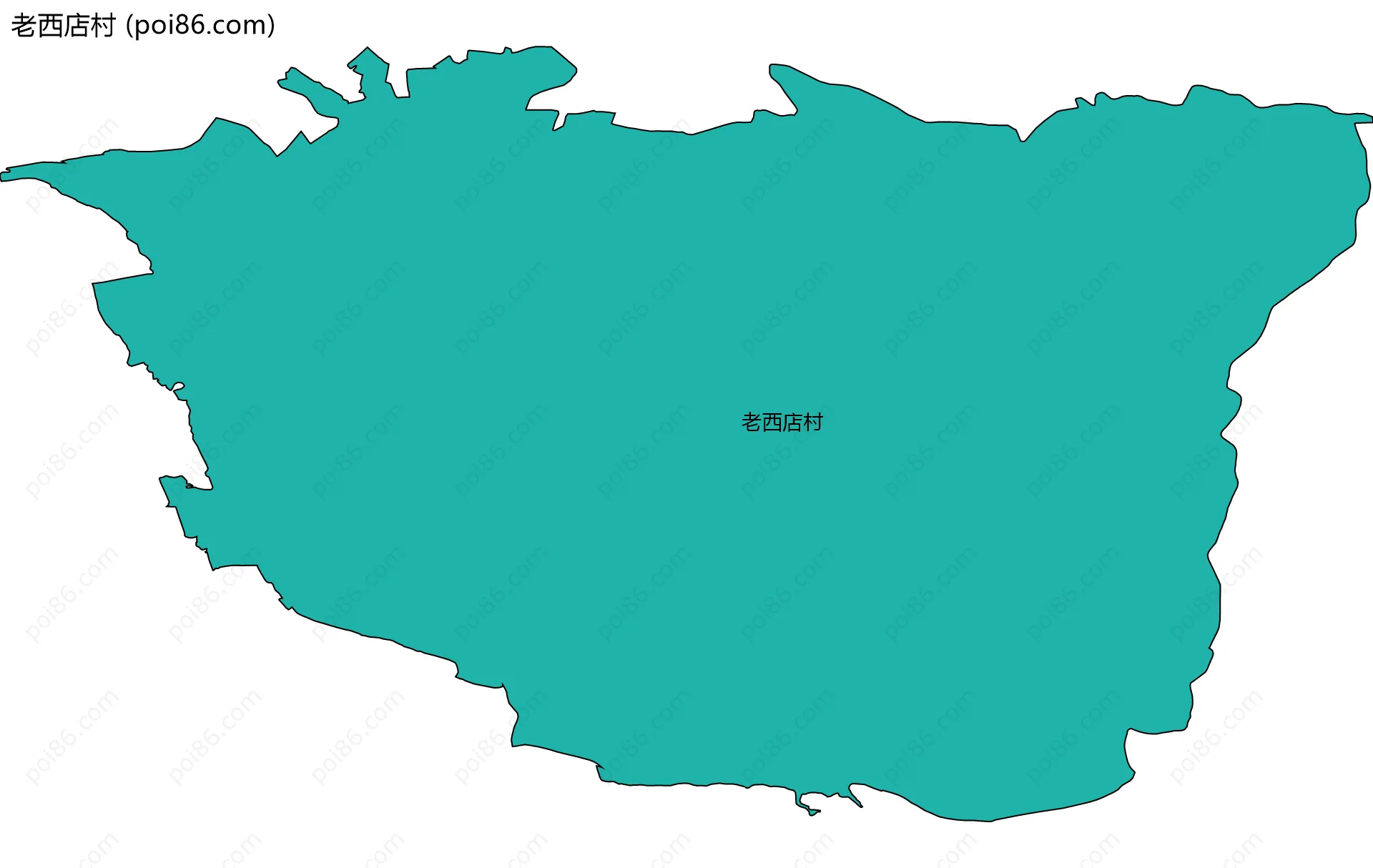 老西店村边界地图