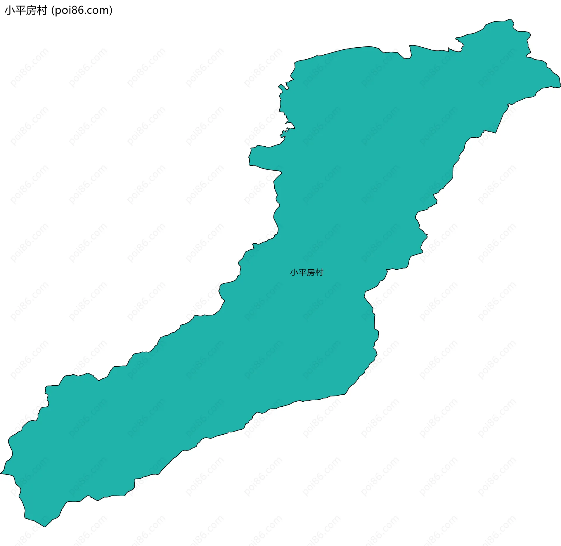 小平房村边界地图